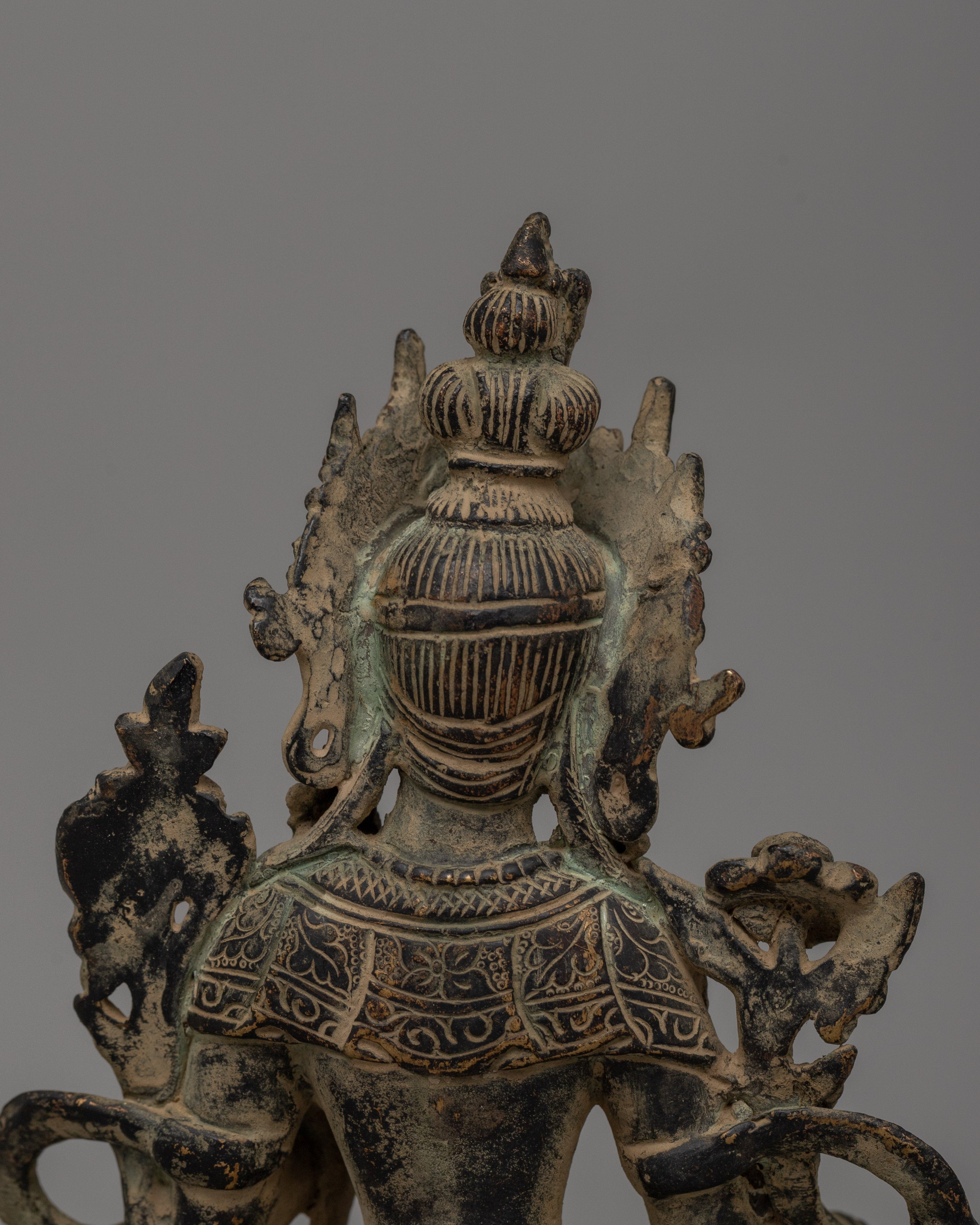 Handmade Green Tara Statue | Symbol of Compassion & Protection