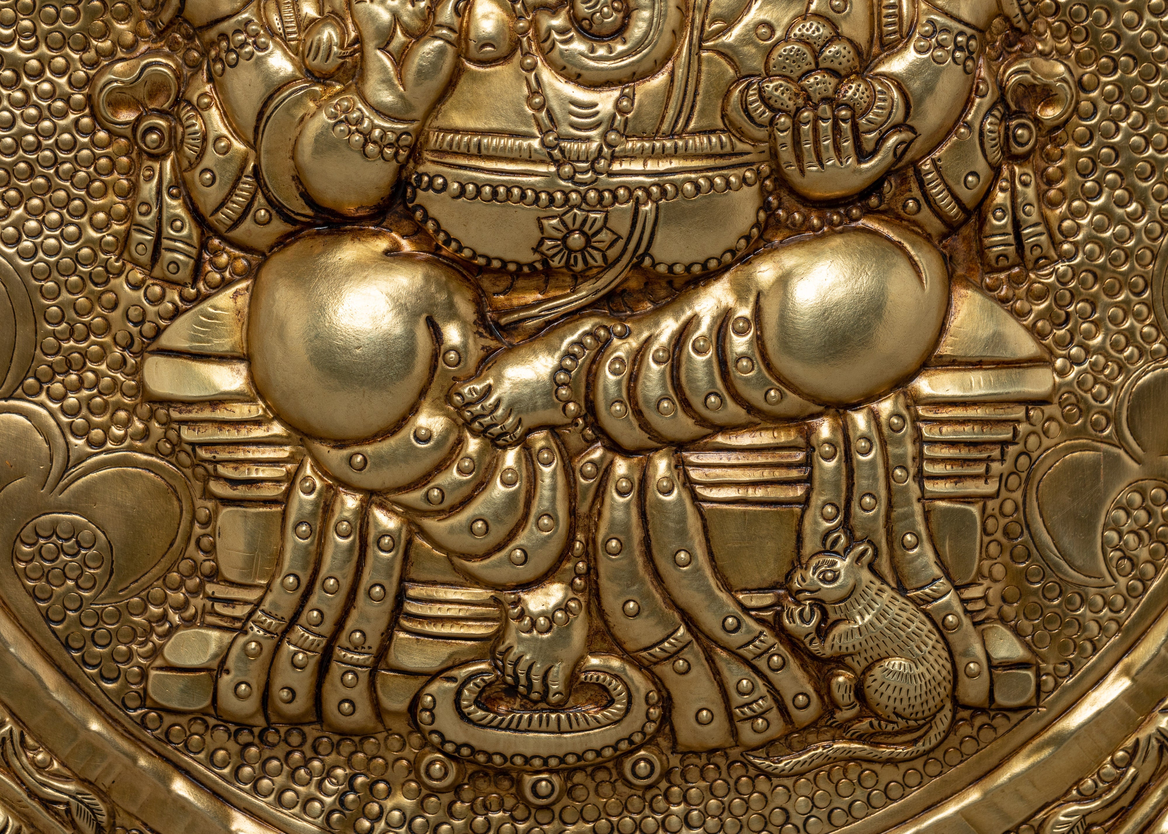 Ganesh Metal Thangka | Handcrafted Hindu Deity Art
