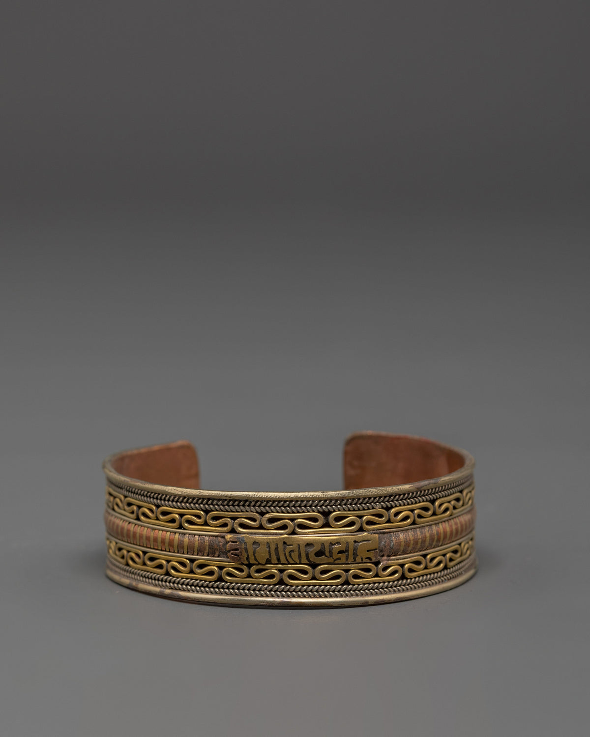 Traditional Tibetan Cuff Bracelet | Copper Brass Jewelry