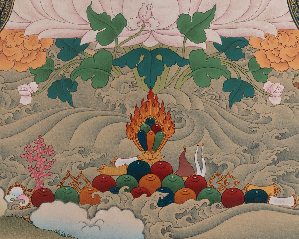White Tara Sacred Buddhist Art | Sita Tara | Represents Long Life and Healing
