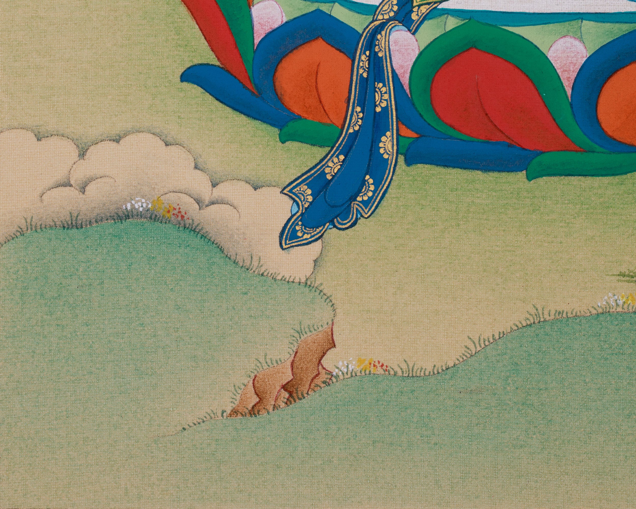 Tibetan Goddess Sita Tara Thangka | Female Buddhist Deity of Healing