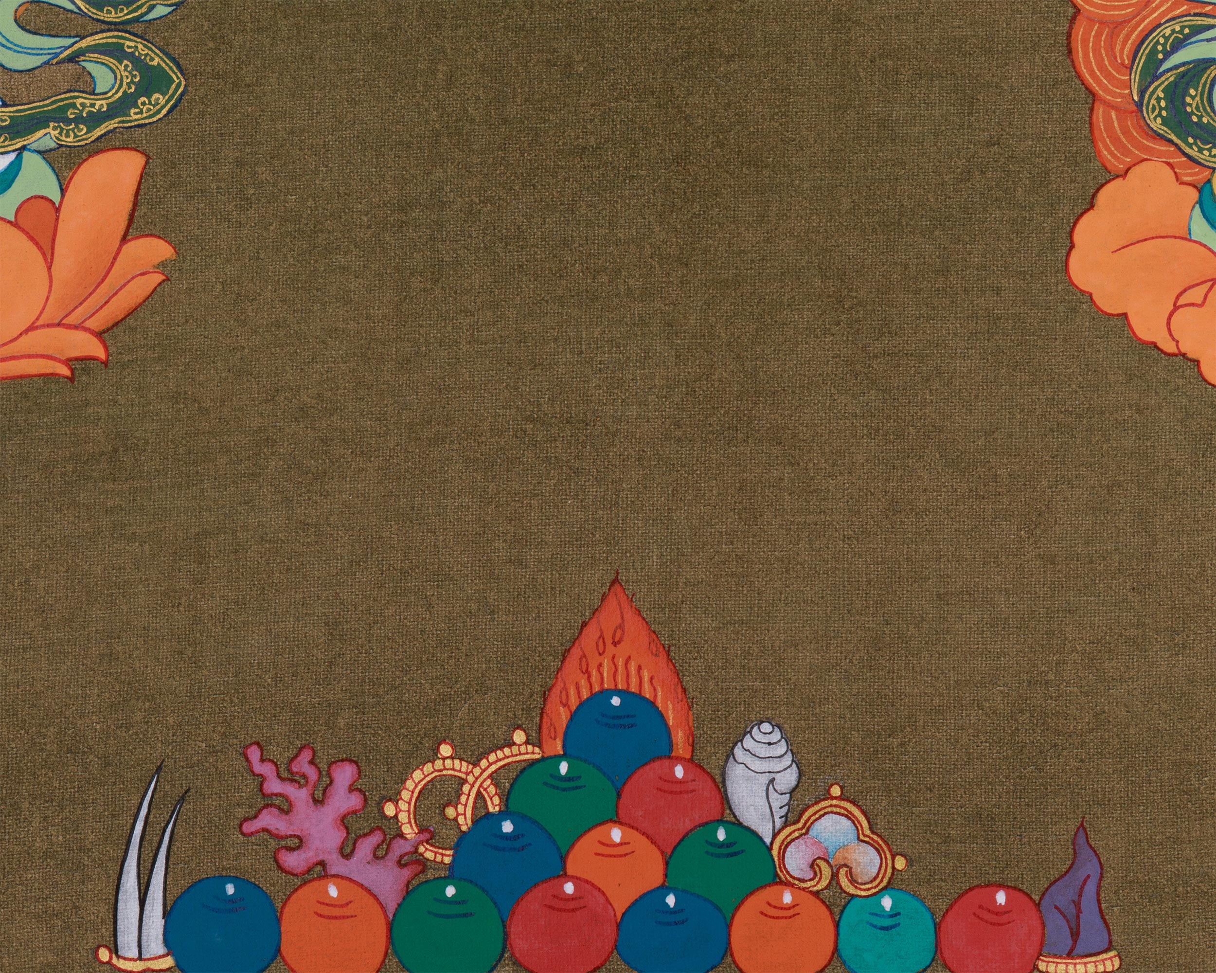 Three Tibetan Bodhisattvas: Manjushri, Chenrezig, and Vajrapani | Buddhist Altar