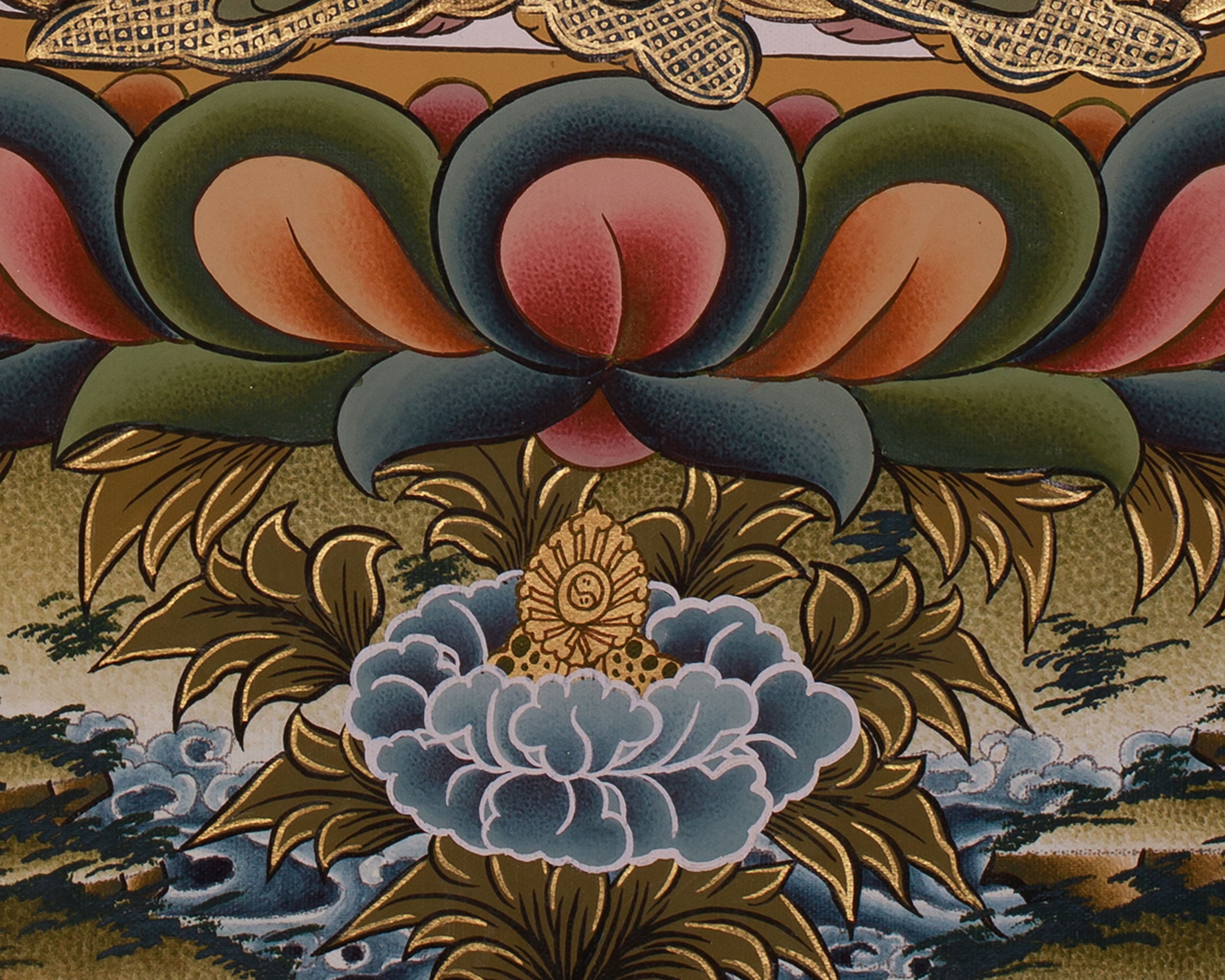 Hand-Painted Heruka Vajrasattva and Consort Thangka | Divine Union of Wisdom and Compassion
