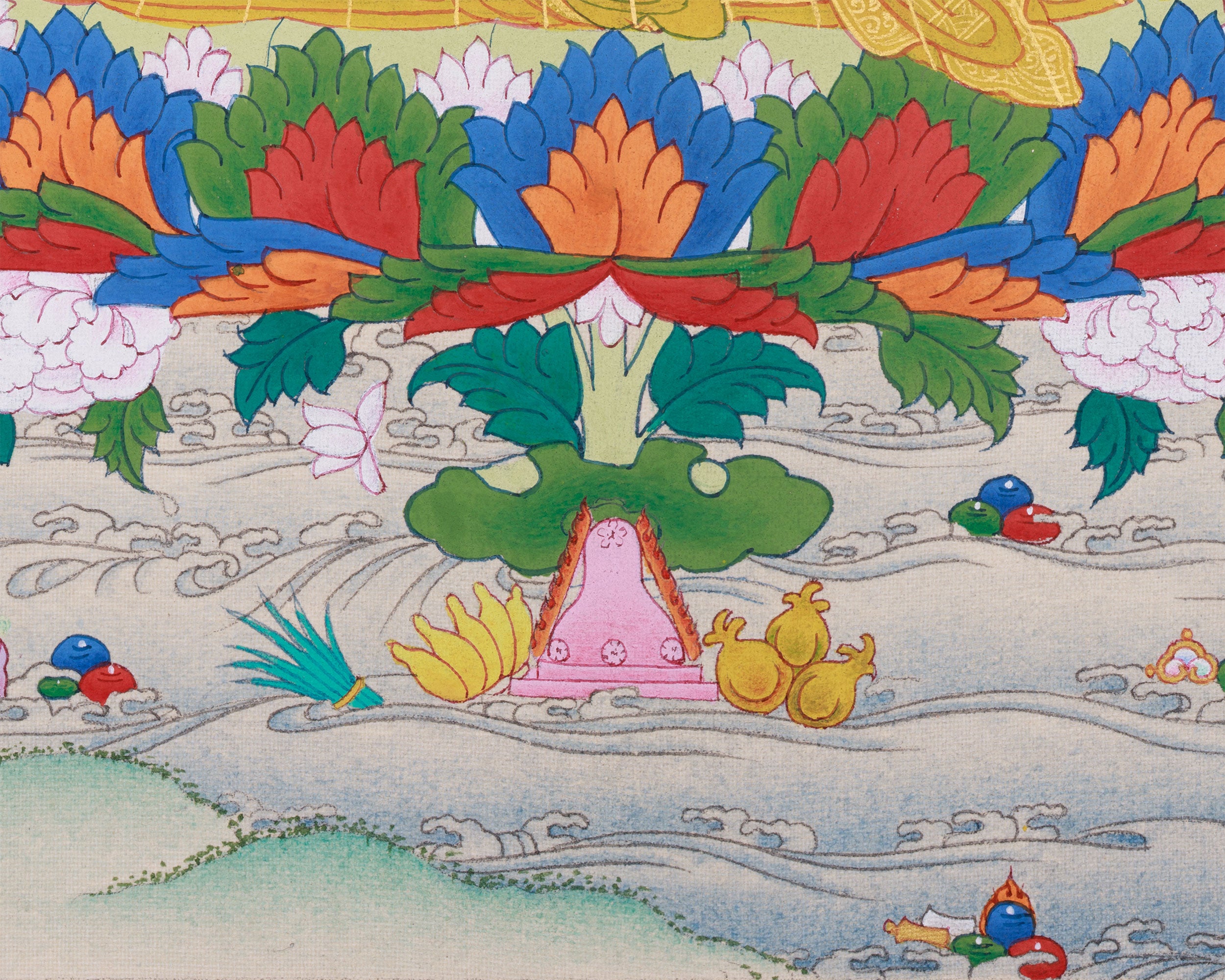 Himalayan Guru Rinpoche Painting | The Lotus Born Master of Tibetan Buddhism