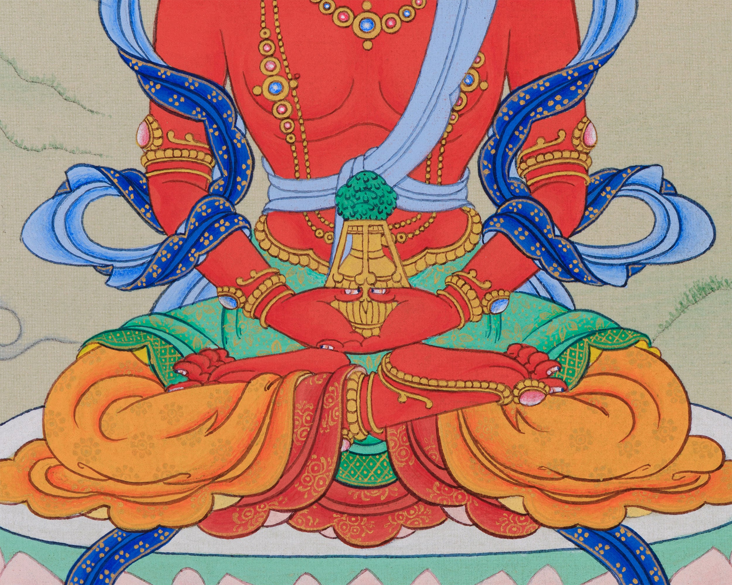 Amitayus Buddha Painting | Timeless Artwork for Health, Longevity, and Spiritual Growth