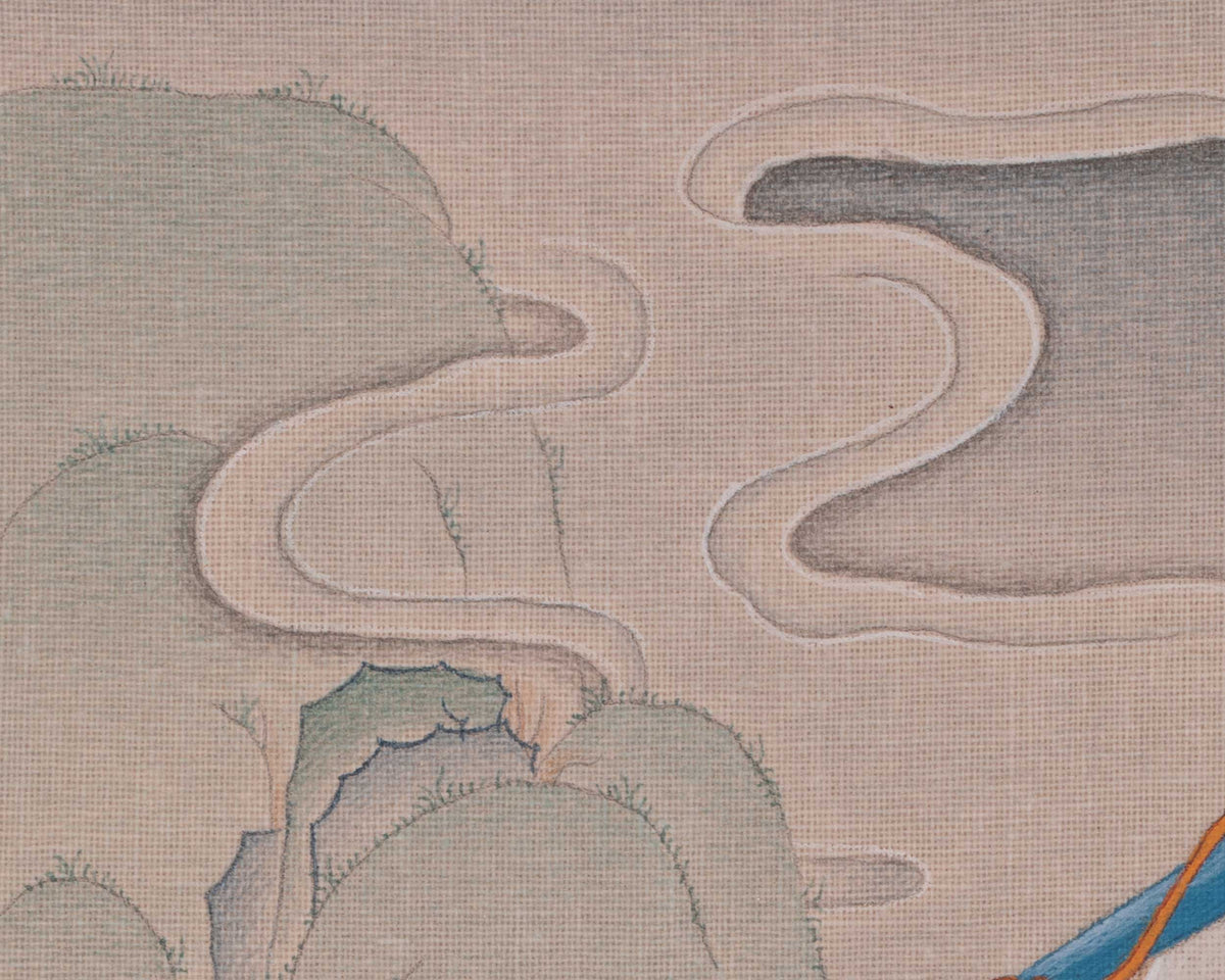 Buddhist Manjushri Meditation Art | Sword Of Wisdom | Bodhisattva Deity Thangka