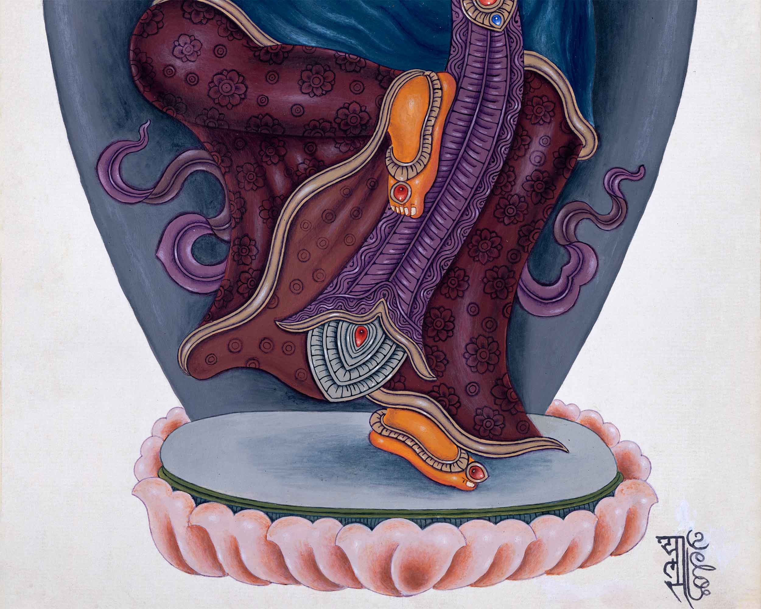 High-Quality Newari Art To Practice Manjushri Meditation | The Tibetan Bodhisattva of Wisdom