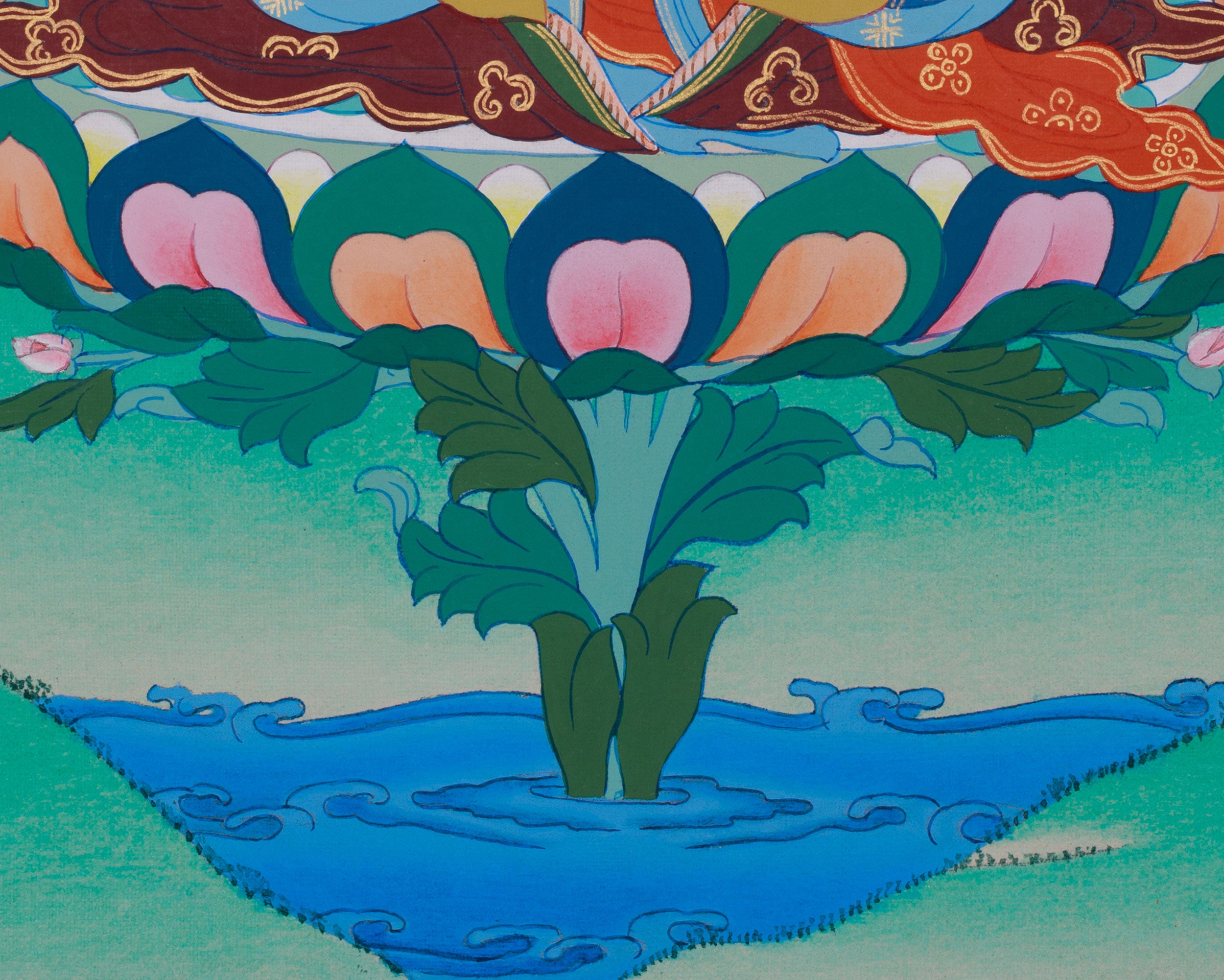 Precious Master Guru Rinpoche Thangka | Easing Royal Posture