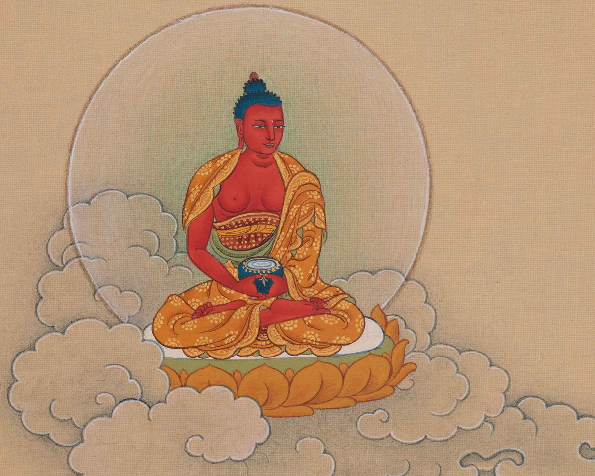 Amitayus Buddha Buddhist Art | Longevity Deity | Vajrayana Buddhism