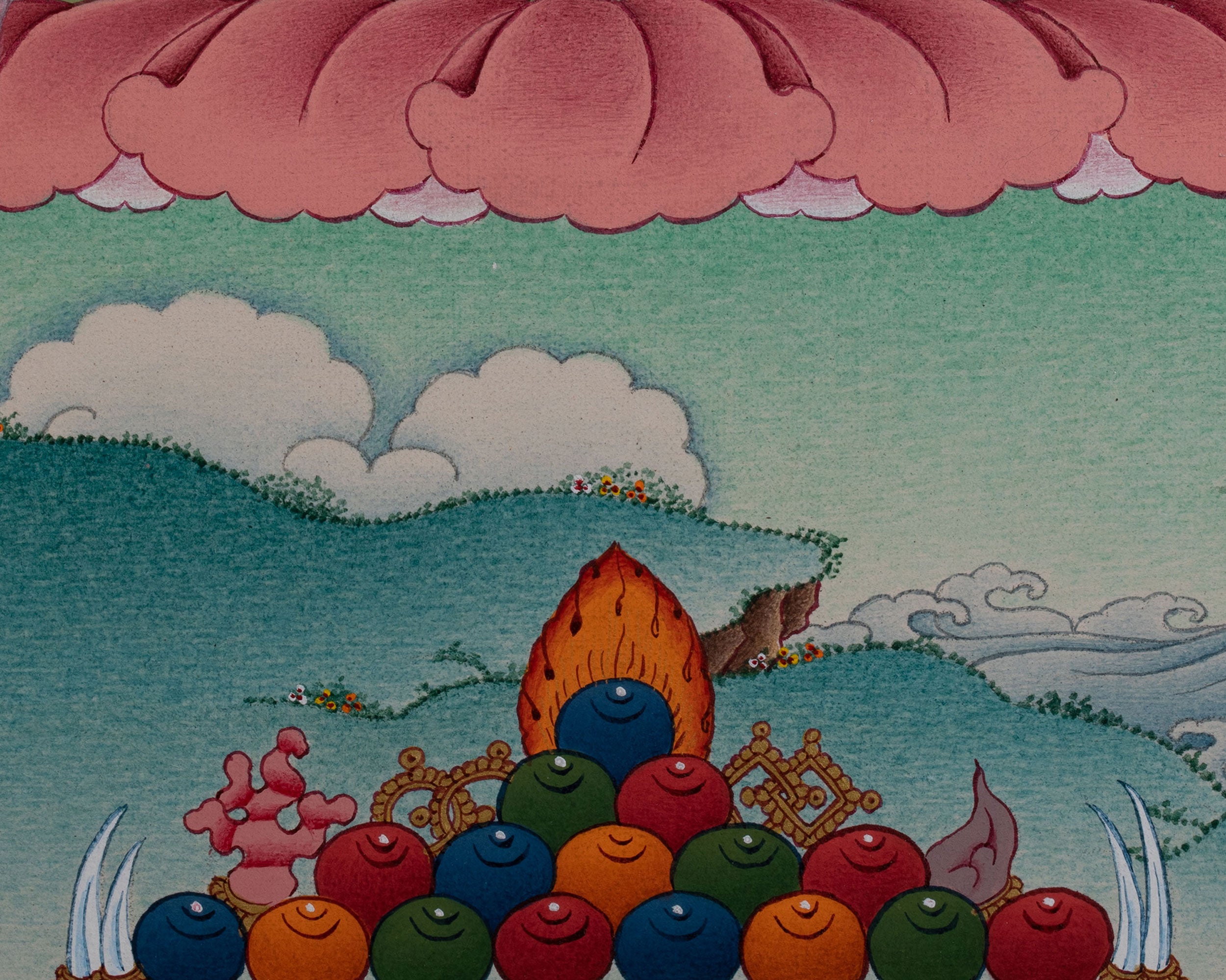 Deity of Blissful Wisdom, Sukha Siddhi Thangka | Traditional Karma Gadri Style