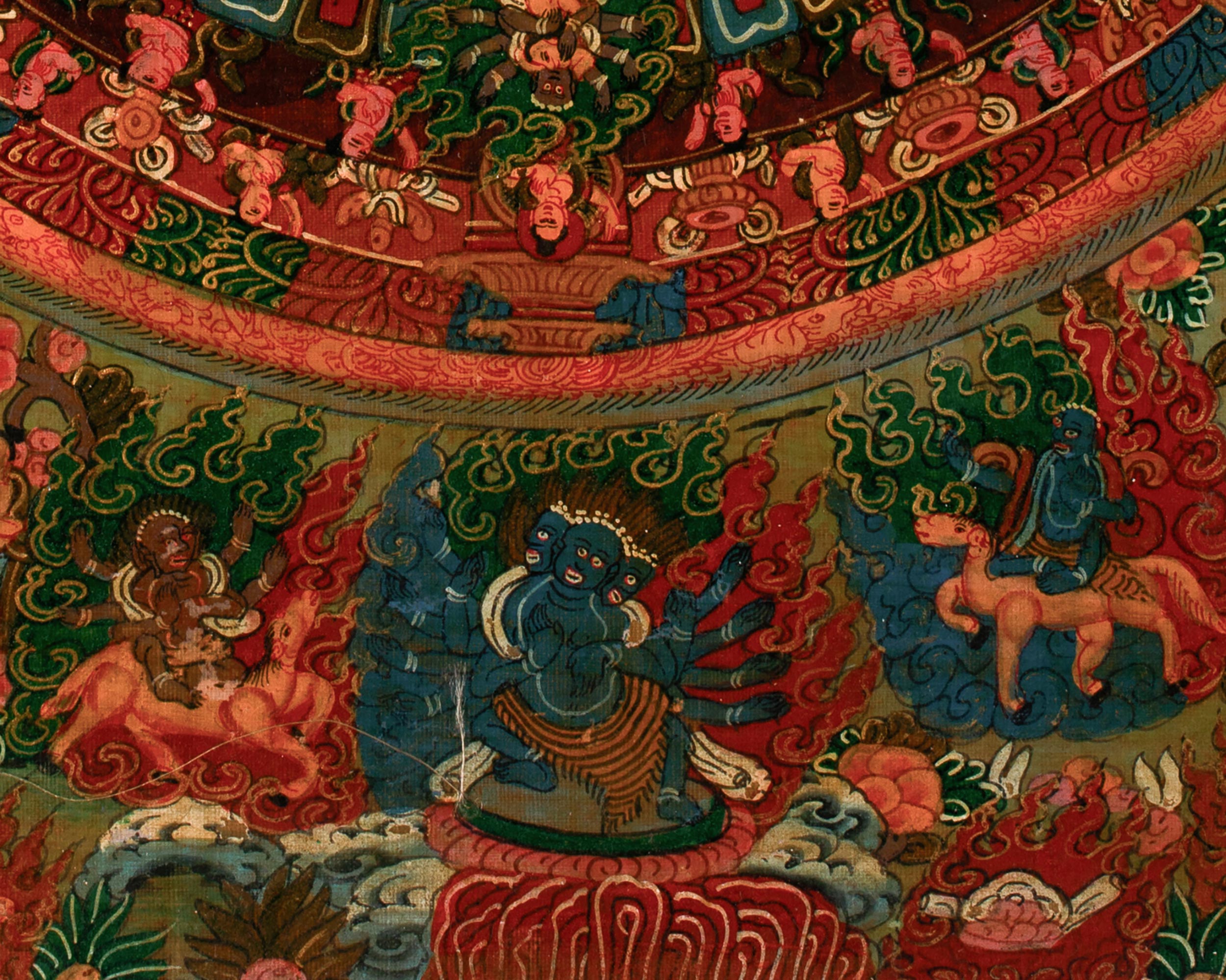 Chakrasambhara Mandala Thangka | Tantric Deity Wall Hanging