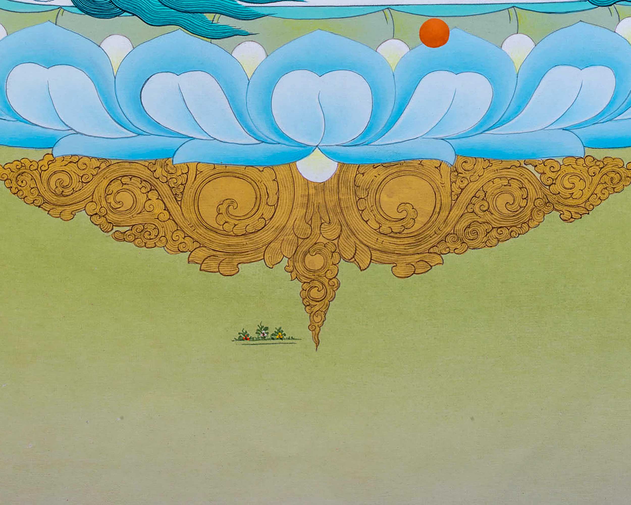 Hand-Painted Buddhist Wealth Deity | Namtoshe Thangka Art | Blessings of Wealth and Abundance