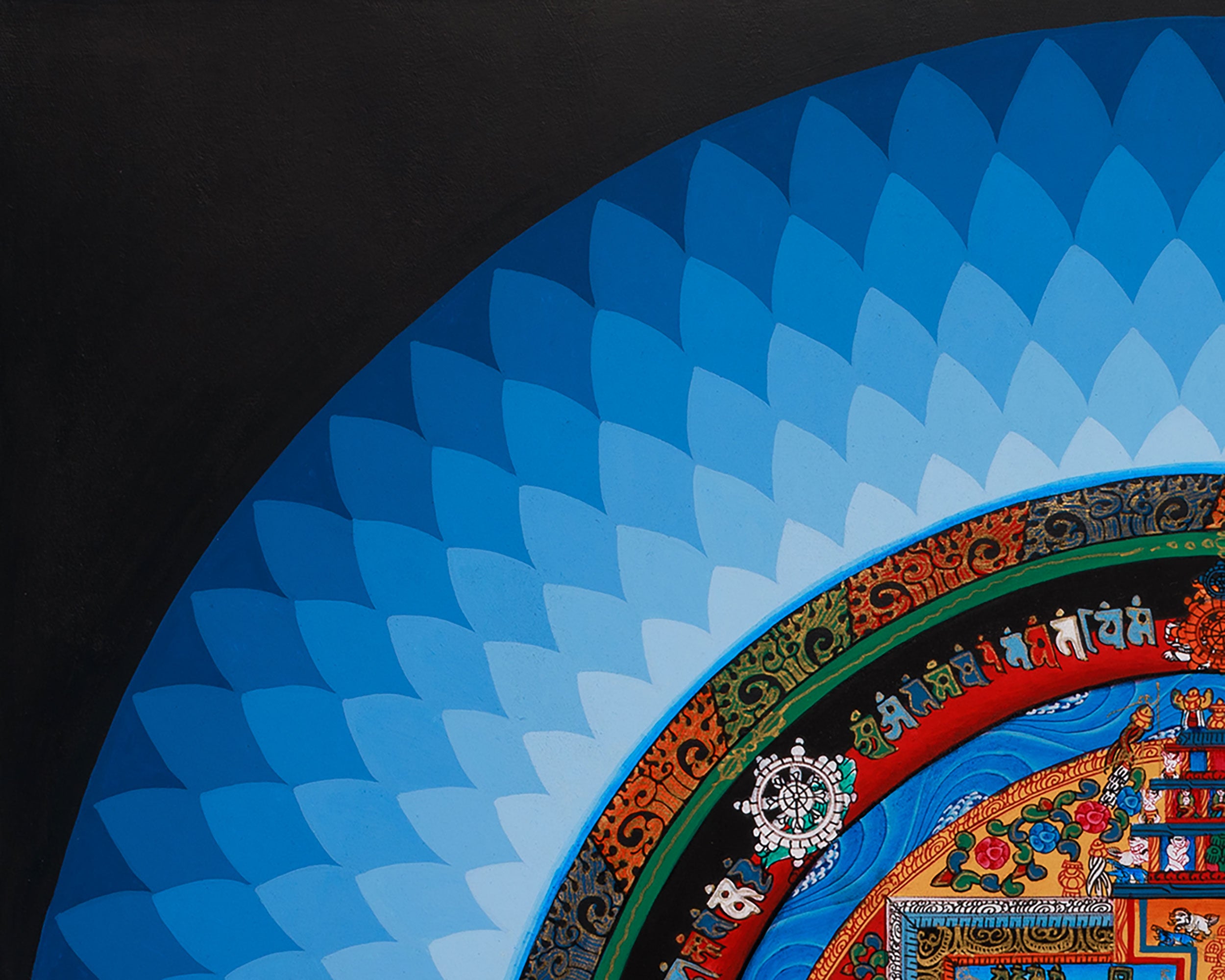 Tibetan Mandala of Kalachakra | Sacred Wheel of Time Buddhist Art