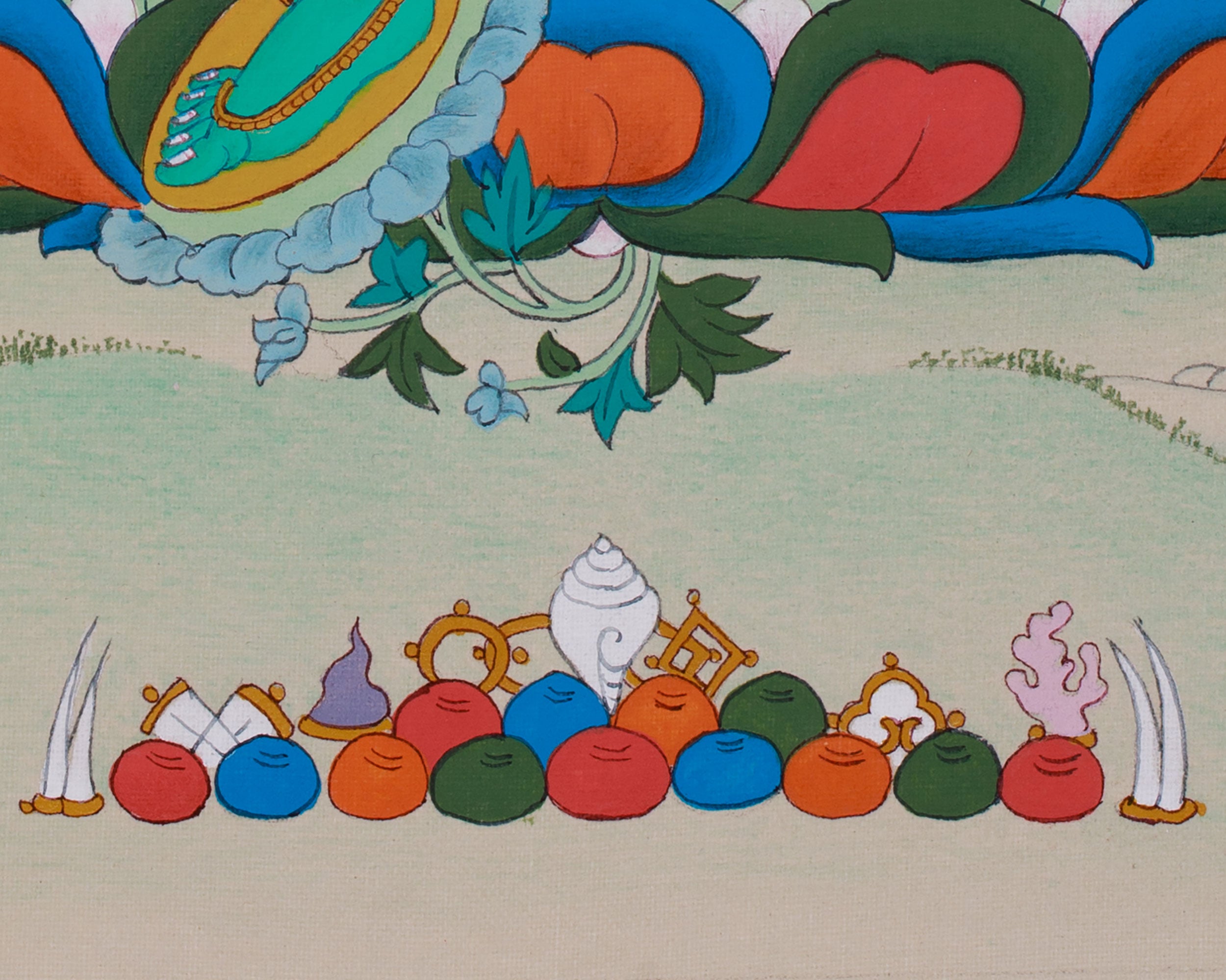 Compassionate Goddess Green Tara Painting | Mother of Liberation