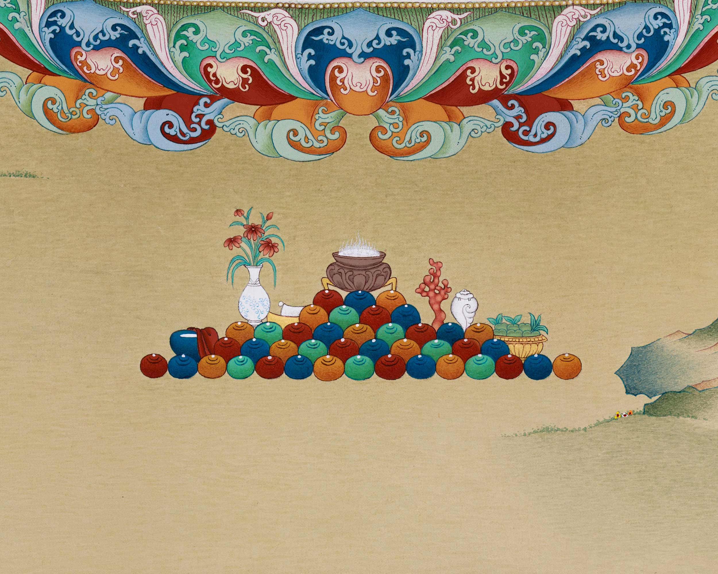 Divine Serenity: Exceptionally Beautiful Shakyamuni Thangka