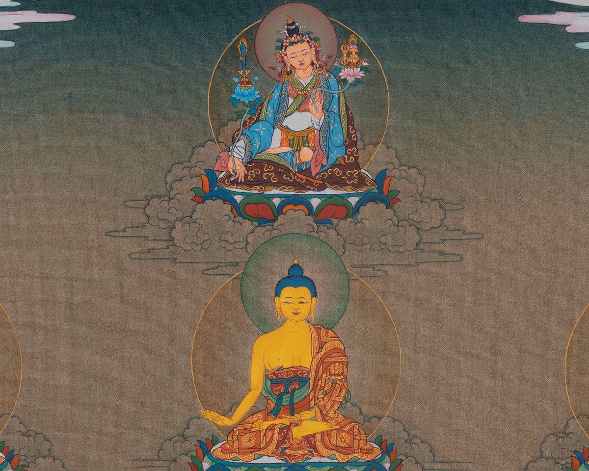 Asta Medicine Buddha Thangka | Healing Deity | Mahayana Buddhism