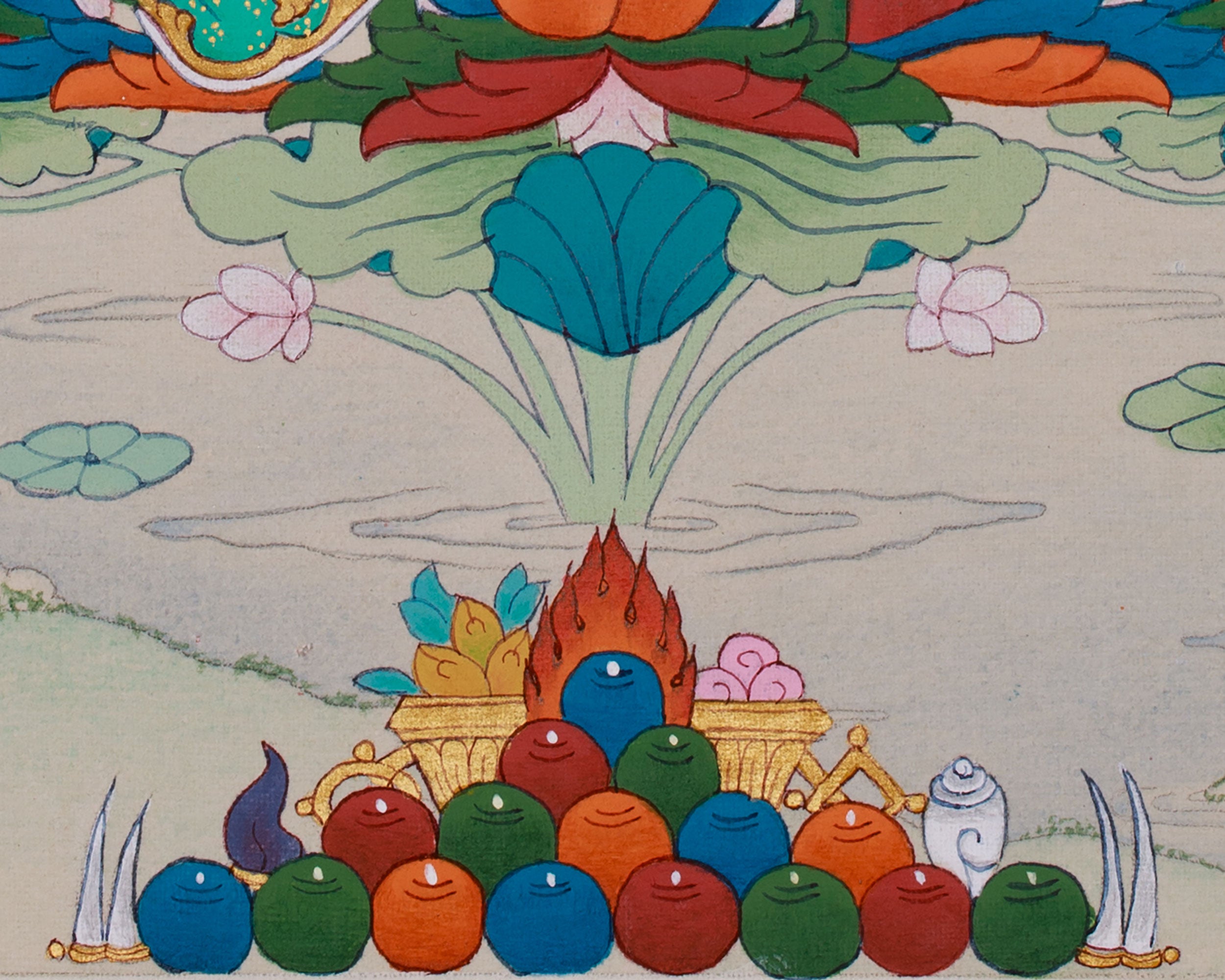 12-Inch Guru Padmasambhava Painting | Protector of Dharma & Healer