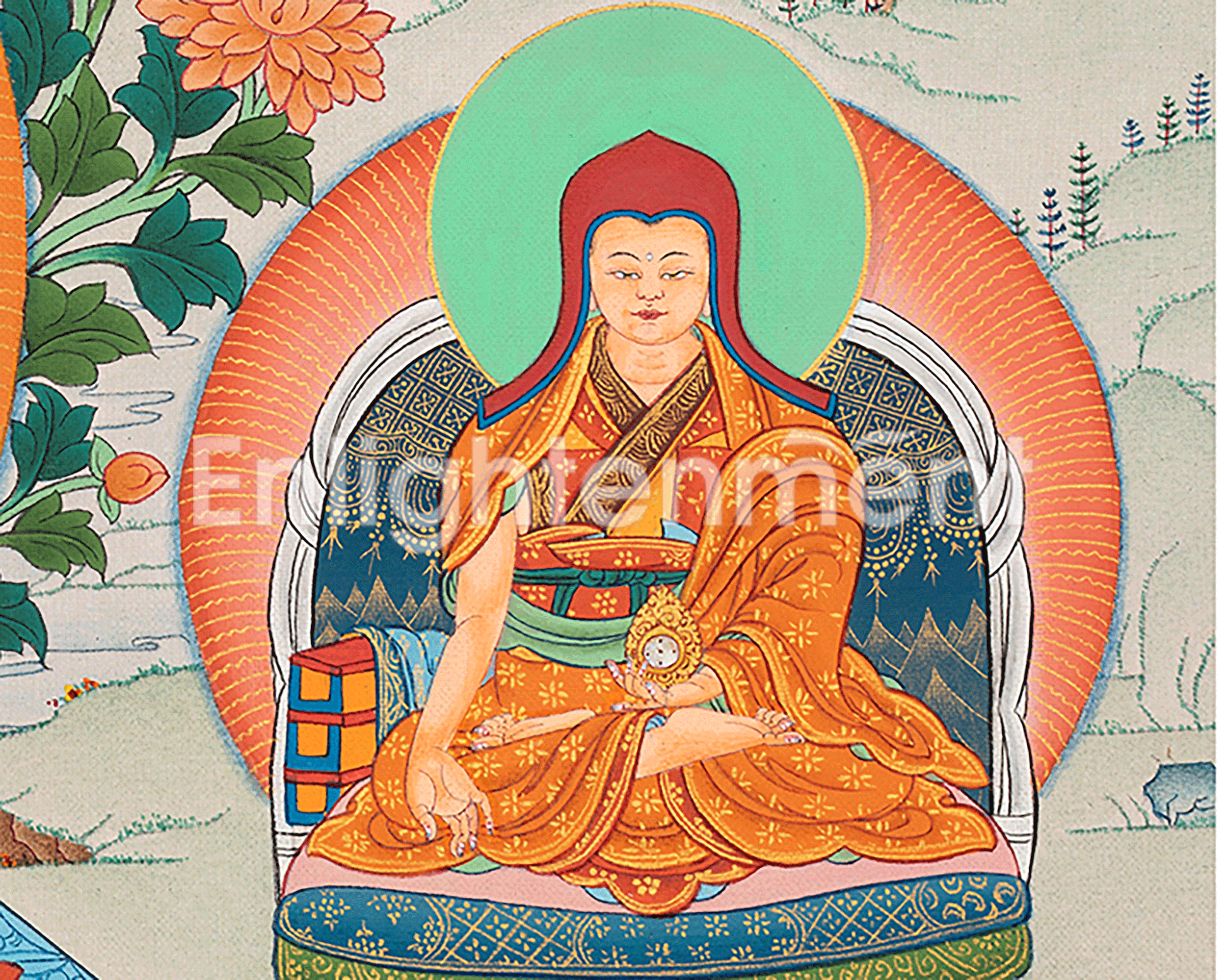 Hand-Painted Sakya Master Thangka Art | Journey to Enlightenment | Thangka Art for Positive Energy