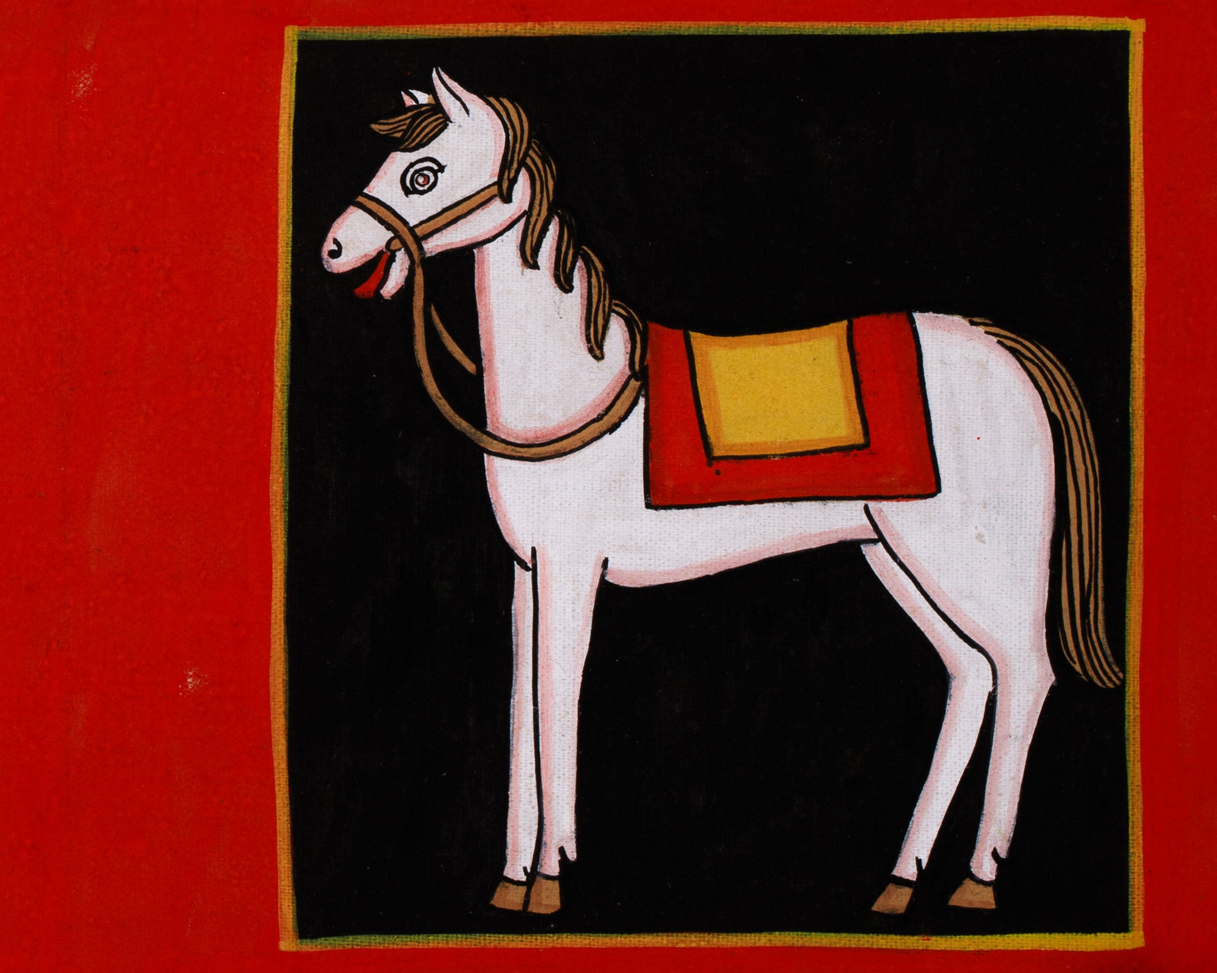 Garuda and Horse Motif Thangka | Symbolic Motif Painting