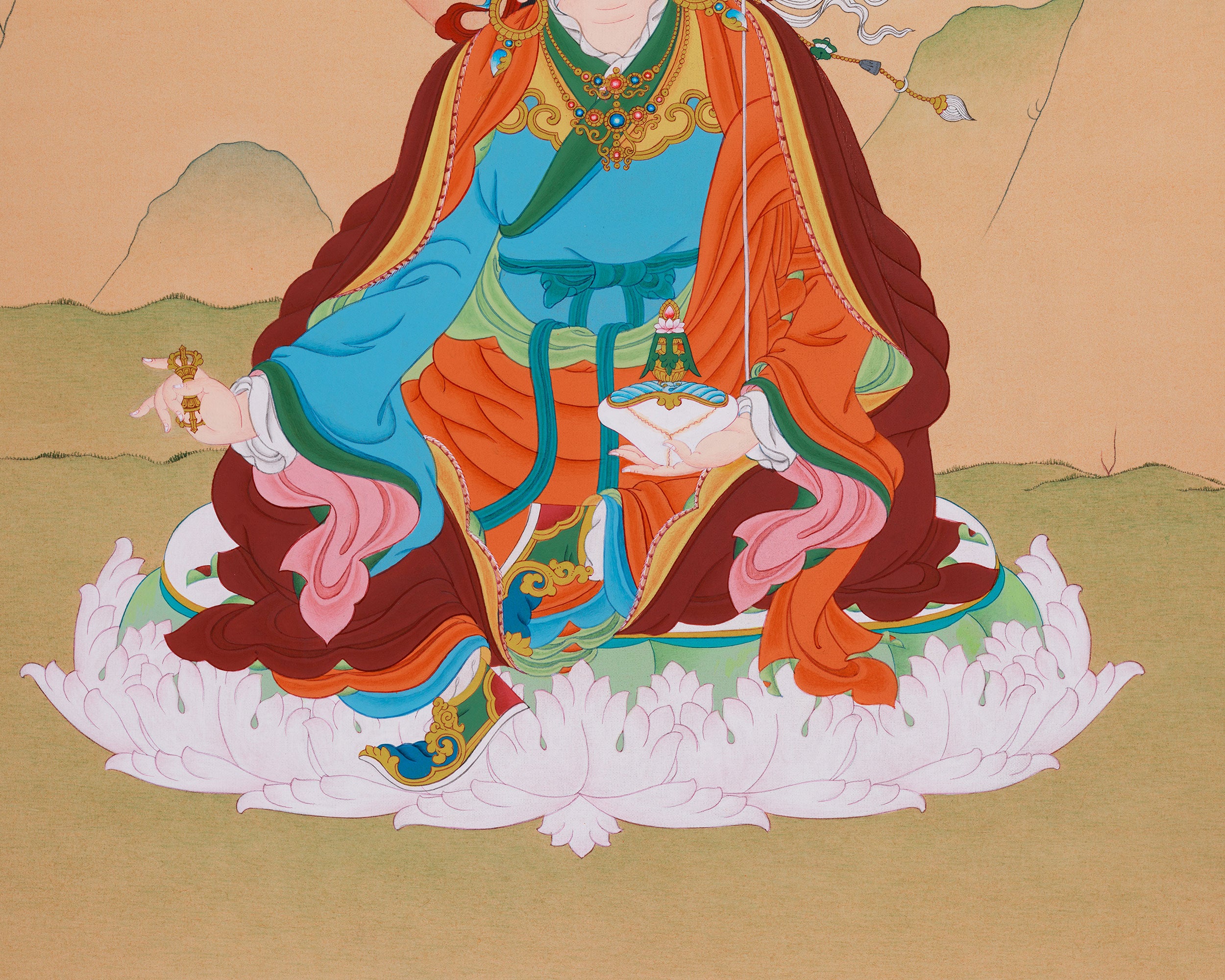 Karma Gadri Thangka of Guru Rinpoche