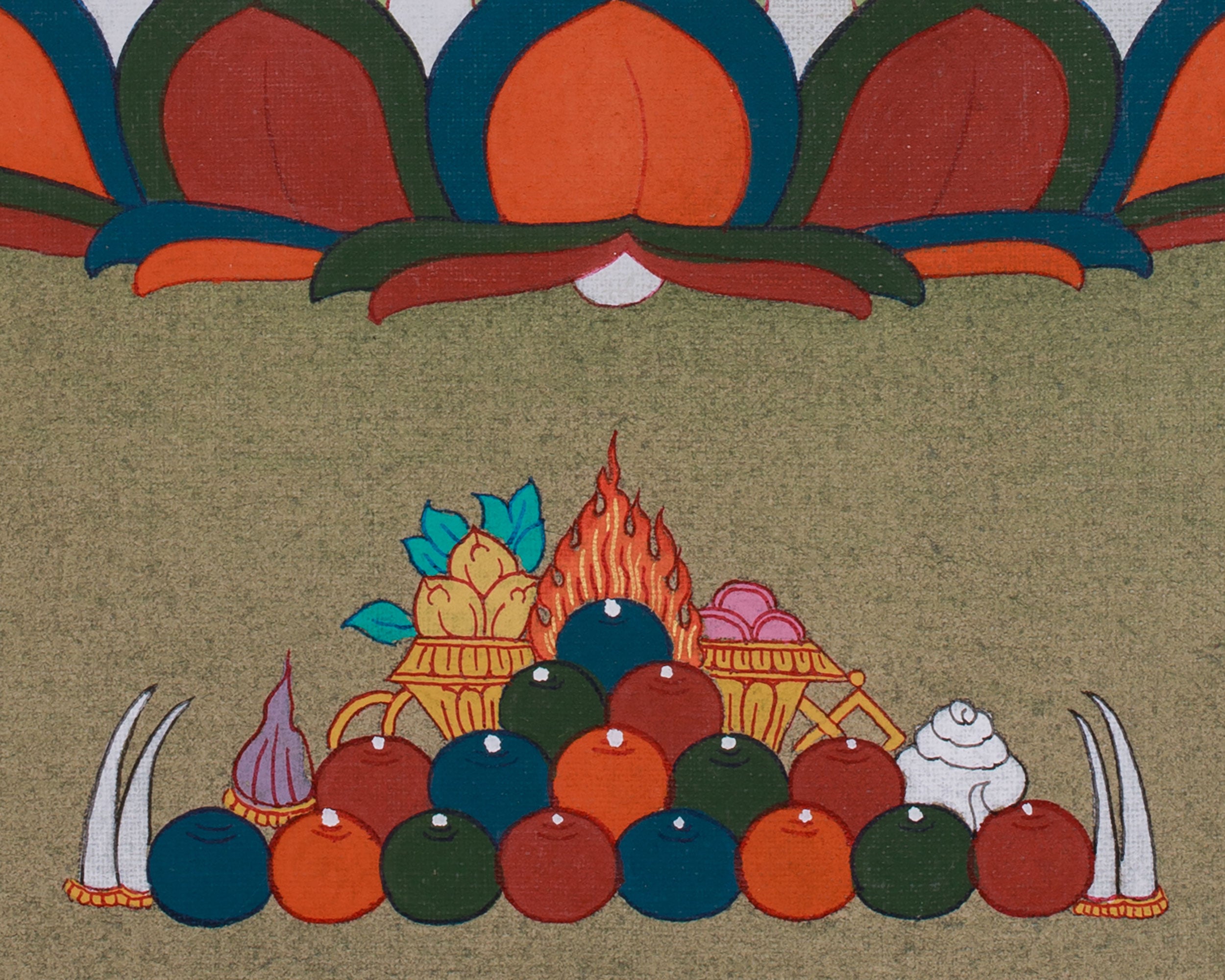 Buddhist Goddess White Tara Thangka | Deity of Longevity and Compassion