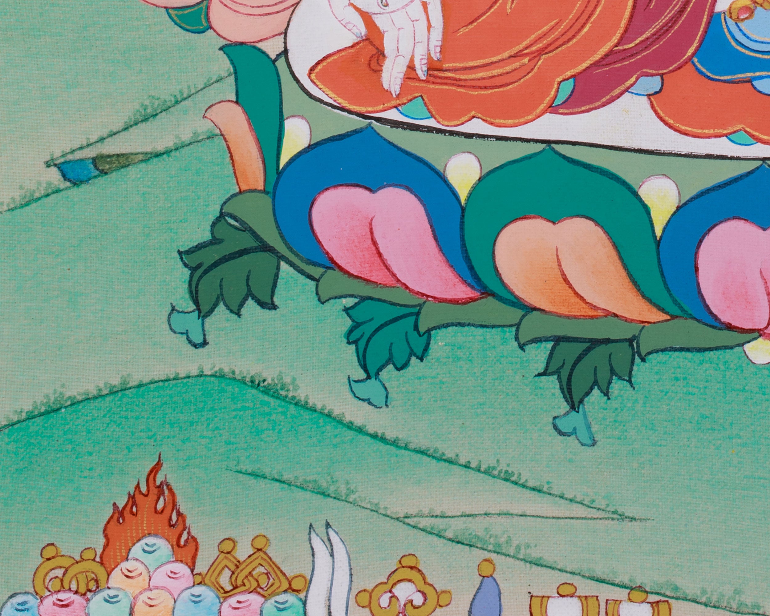 30 cm White Tara Thangka | Goddess of Longevity and Healing