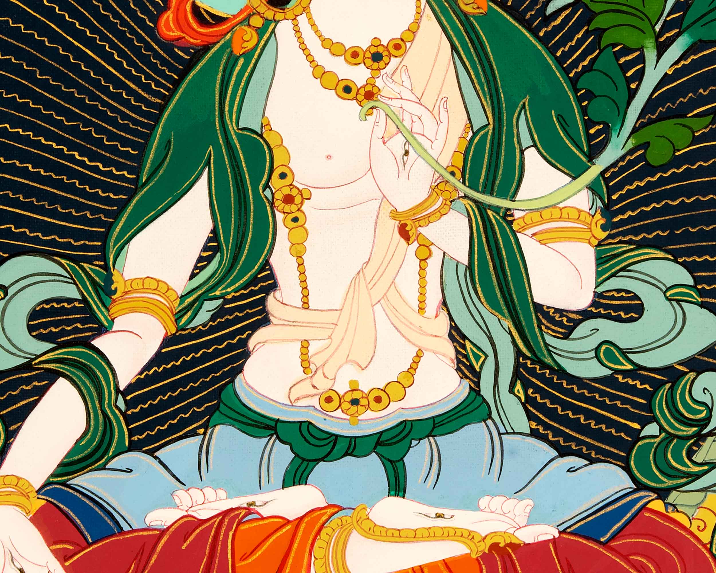 Embrace Inner Peace With White Tara | Discover Peace and Healing Through Thangka Art