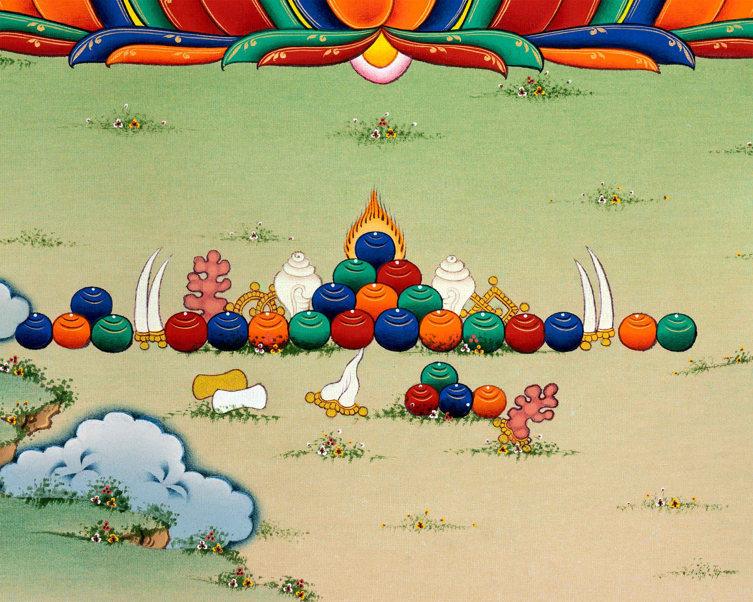 Chenrezig's Thangka Print for Inner Tranquility | The Bodhisattva of Compassion