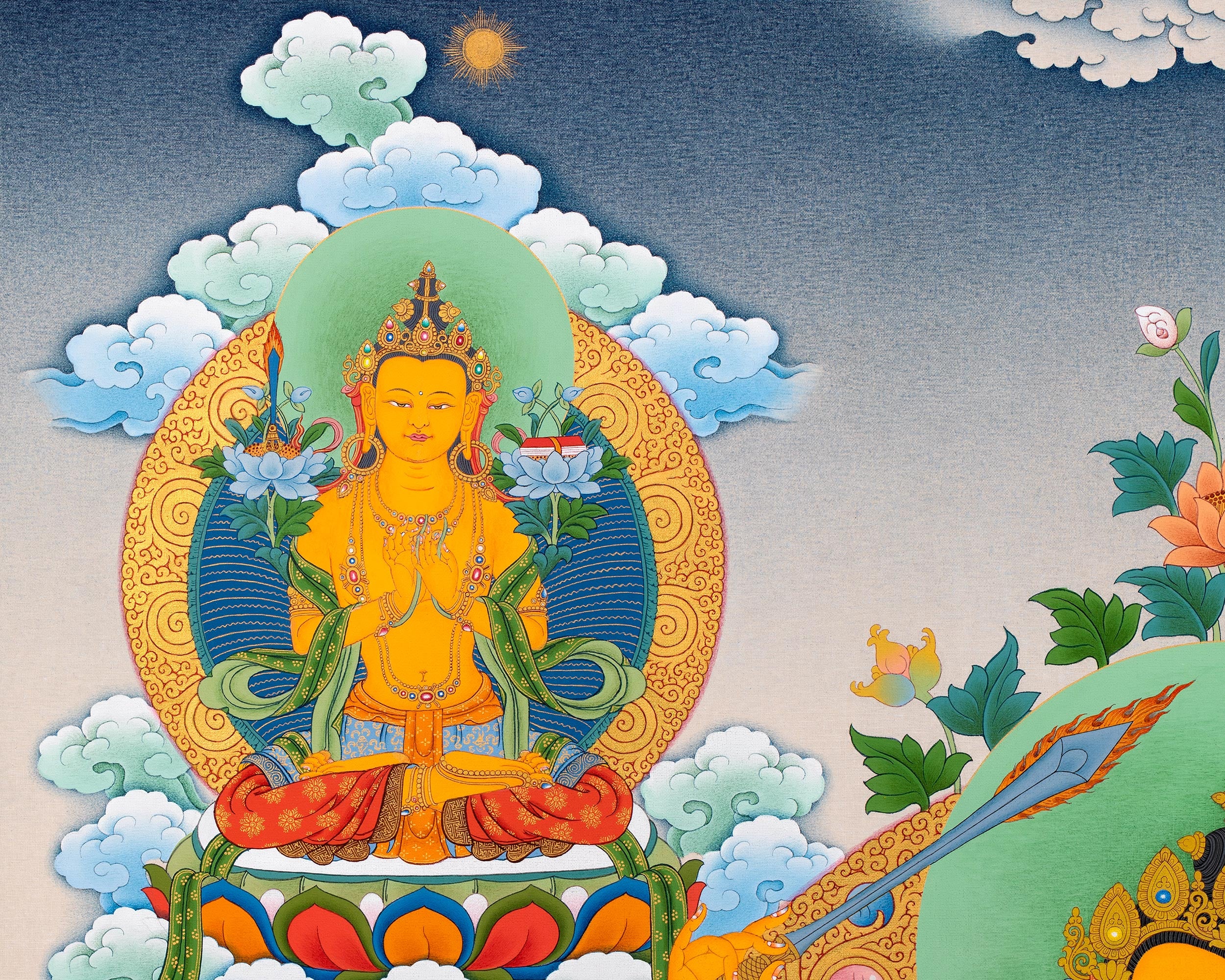 5 Manjushri Manifestations of the Divine Wisdom Buddha | Canvas Print