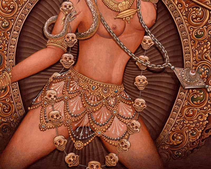 Goddess of Wisdom: Vajrayogini Thangka Print | Traditional Wall Decors