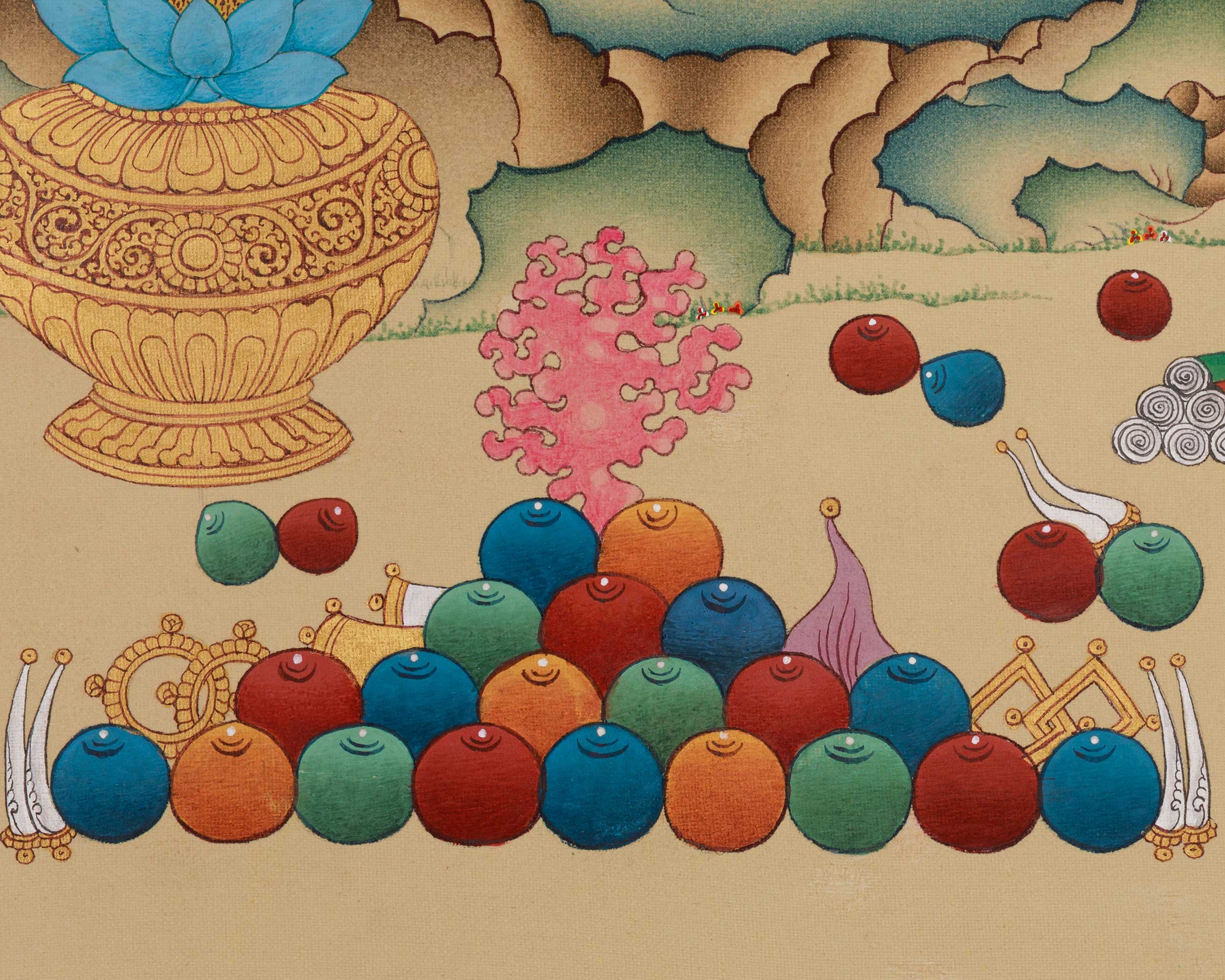 Himalayan Dzambhala Artwork | Wealth Deity | Buddhist Prosperity Artwork