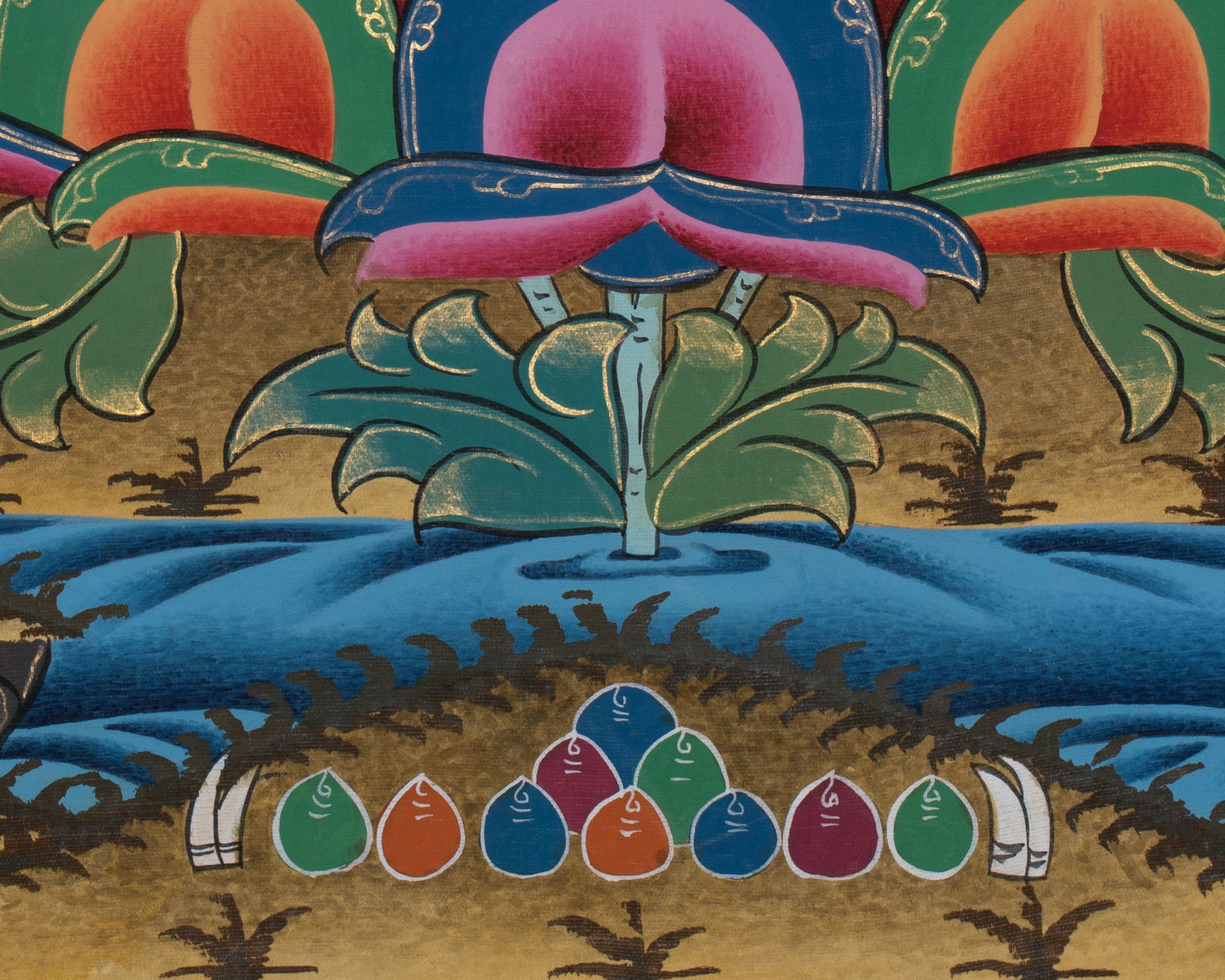 Four-Armed Chenrezig Painting | Tibetan Deity of Infinite Mercy and Loving-Kindness