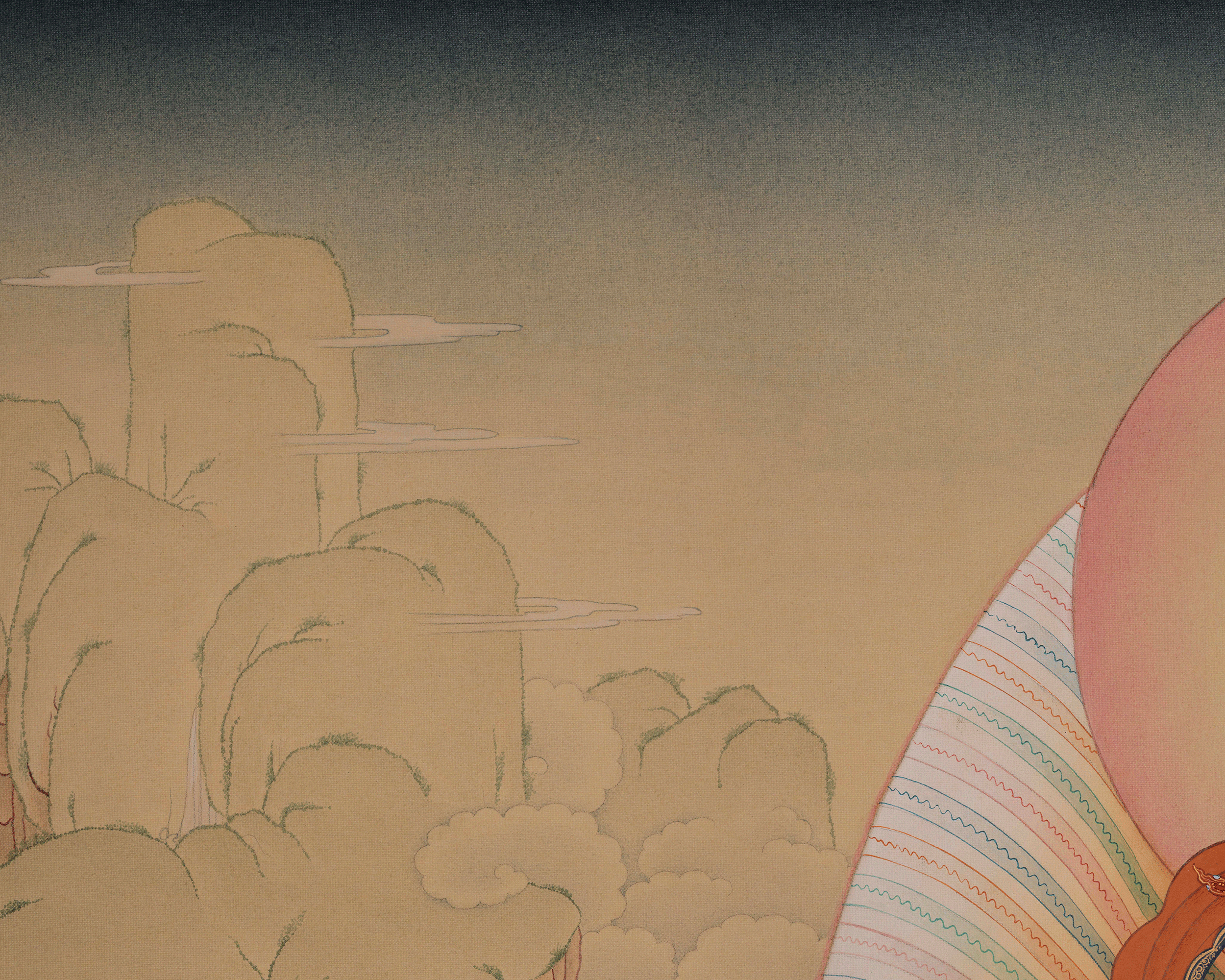 Tibetan Standing Chenrezig Thangka | The Bodhisattva of Compassion