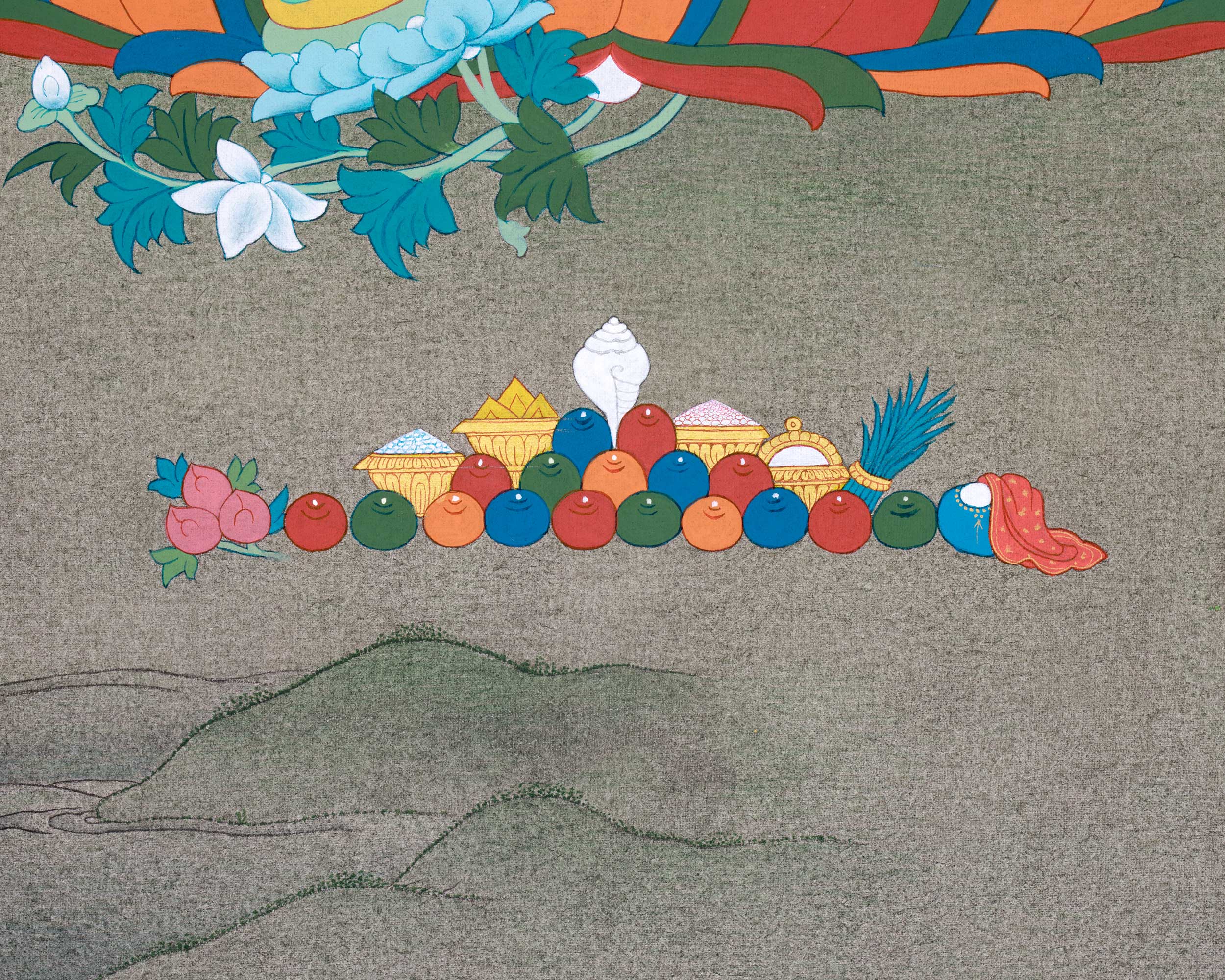 Green Tara Goddess Thangka Painting | Vajrayana Artwork