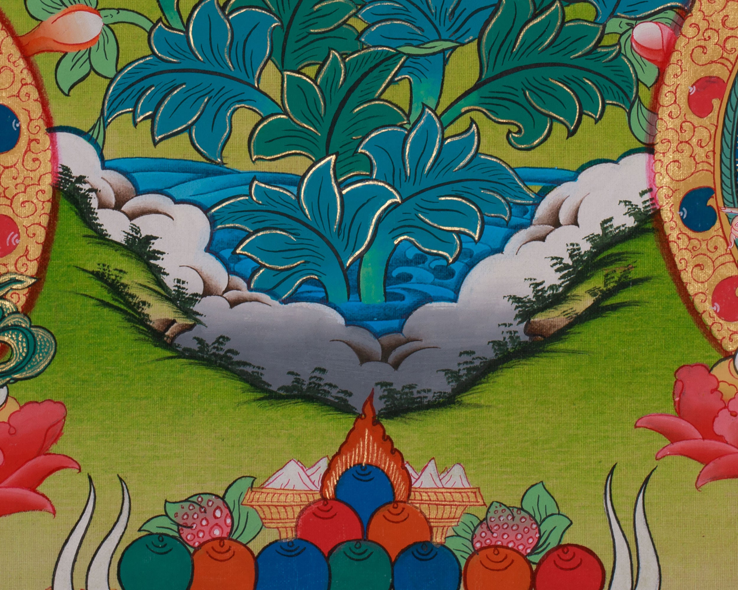 Sacred White Tara Thangka | Buddhist Goddess of Peace and Healing