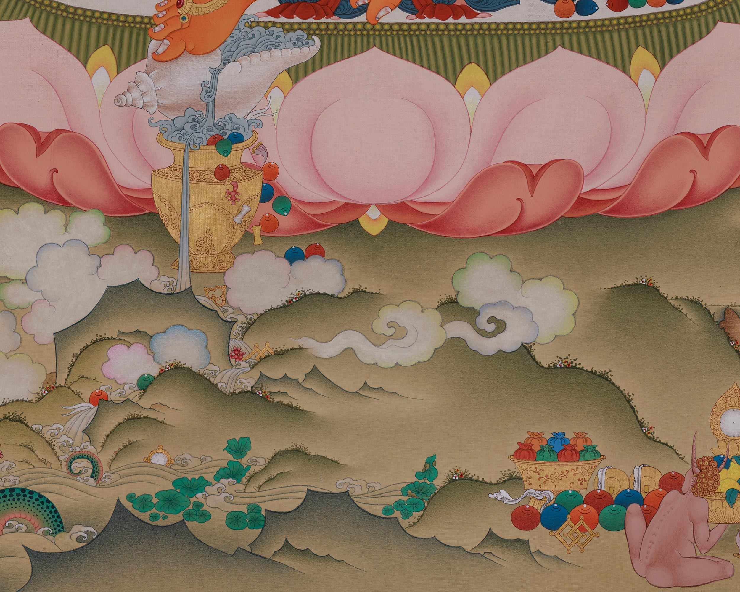 Sacred Dzambhala Prosperity Deity | Vajrayana Abundance Artwork