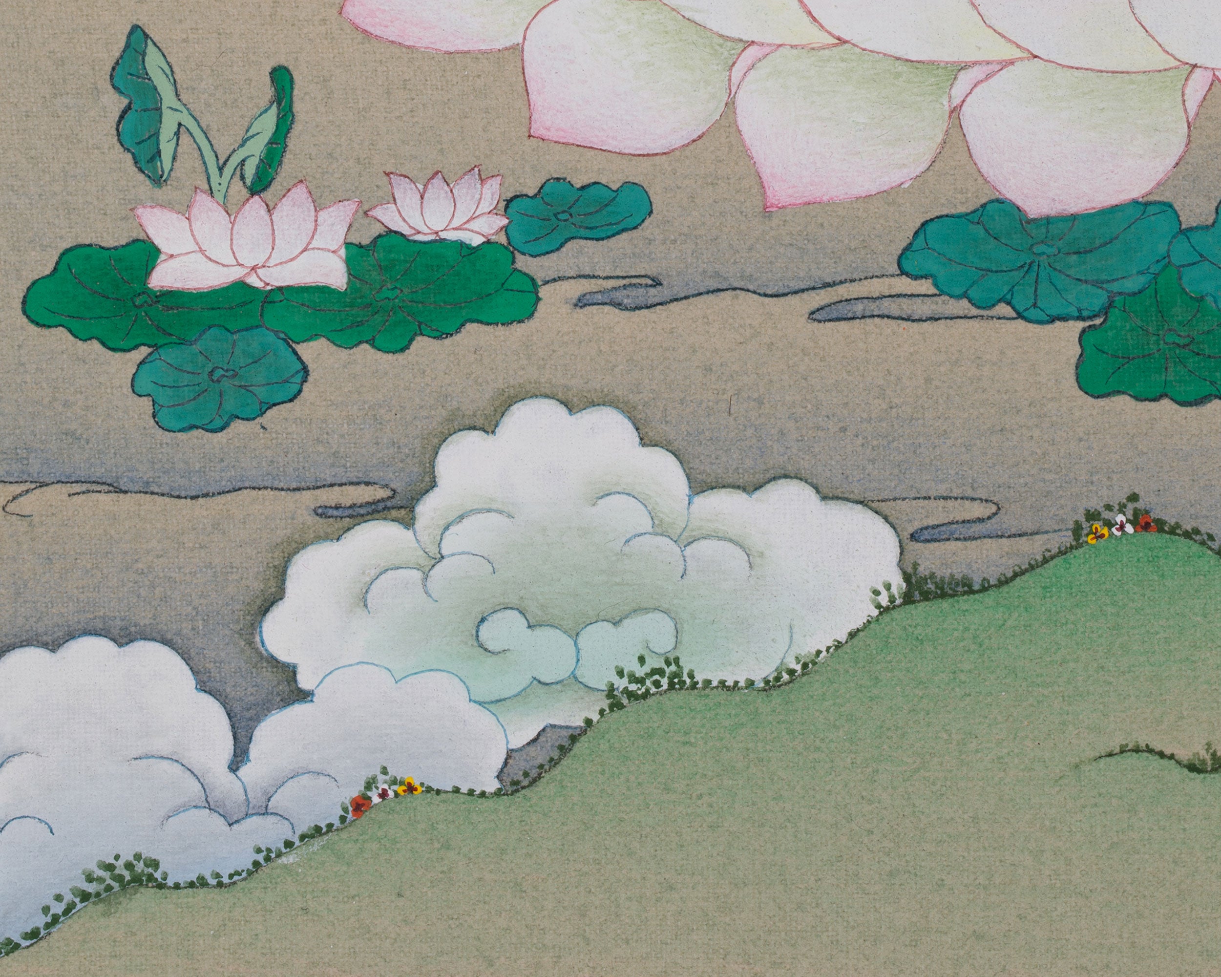 Original Hand-Painted Four-Armed Chenrezig Thangka | Avalokiteshvara Artwork