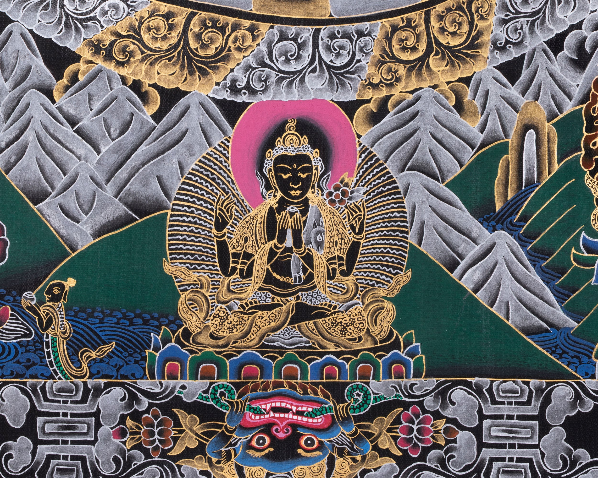 1000 Armed Chenrezig Mandala | Thangka of Boundless Compassion