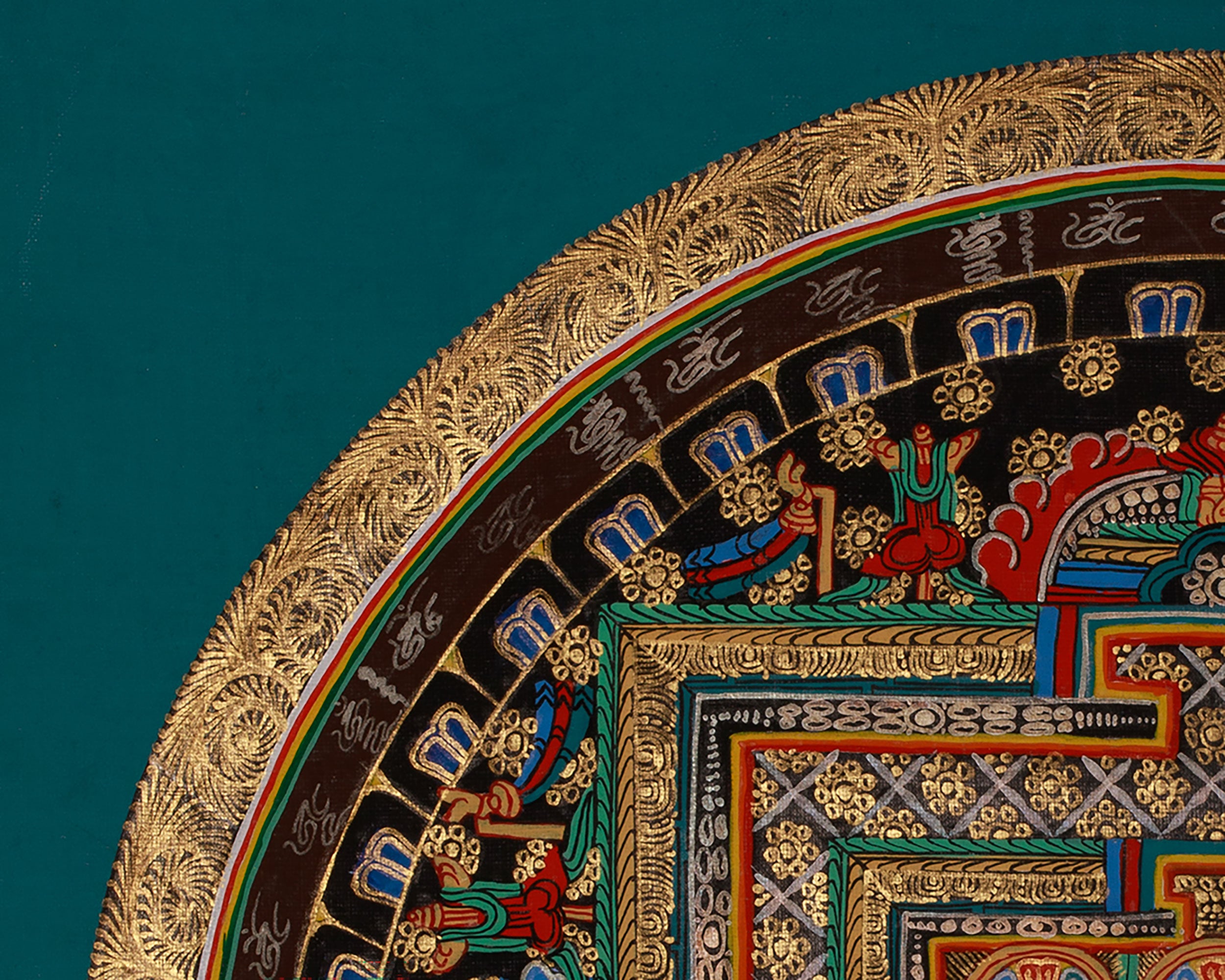 Original Mantra Mandala Arts | 24K Gold Embellished Artistry