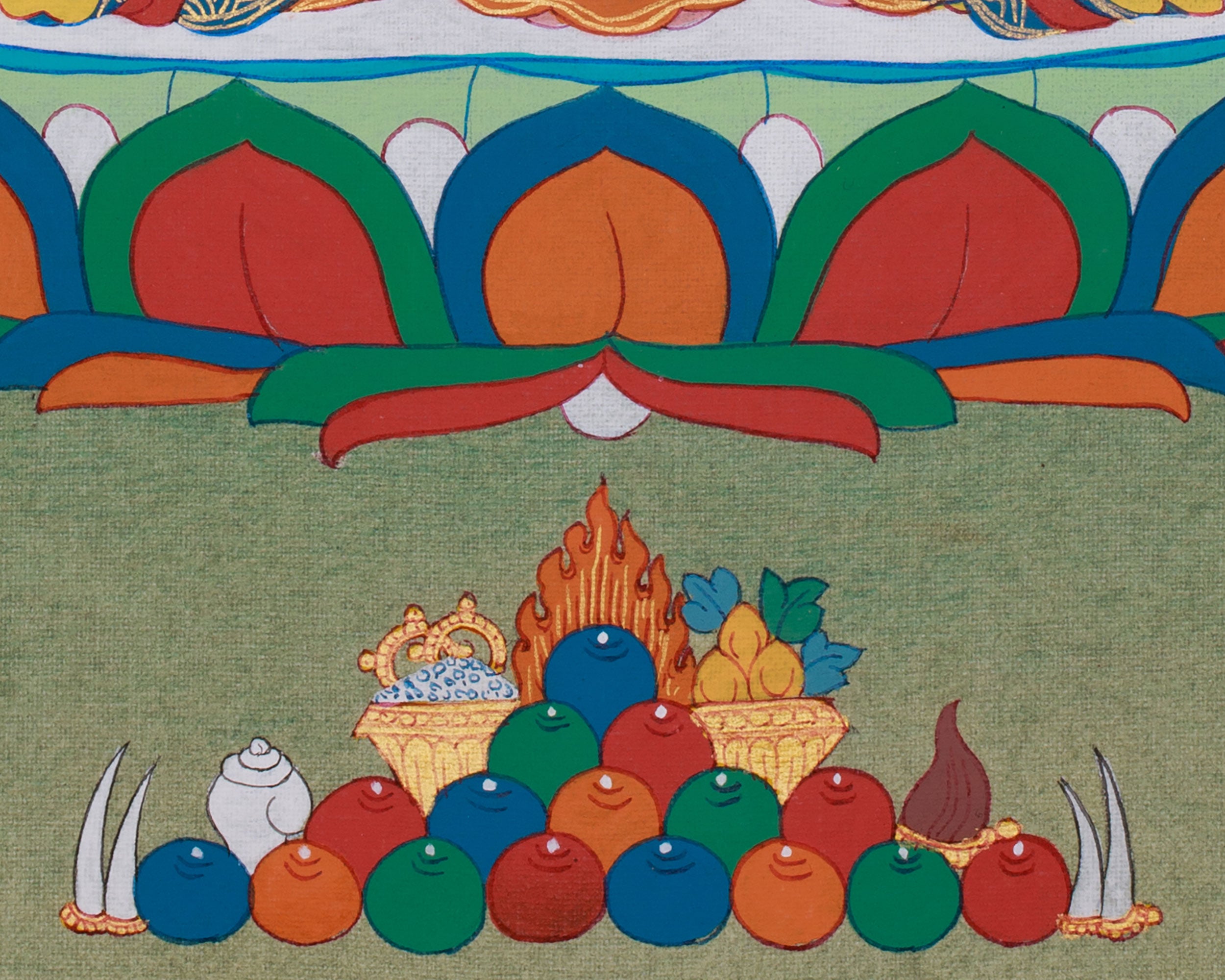 12 Inch Chenrezig Buddha Thangka | Embodiment of Infinite Compassion