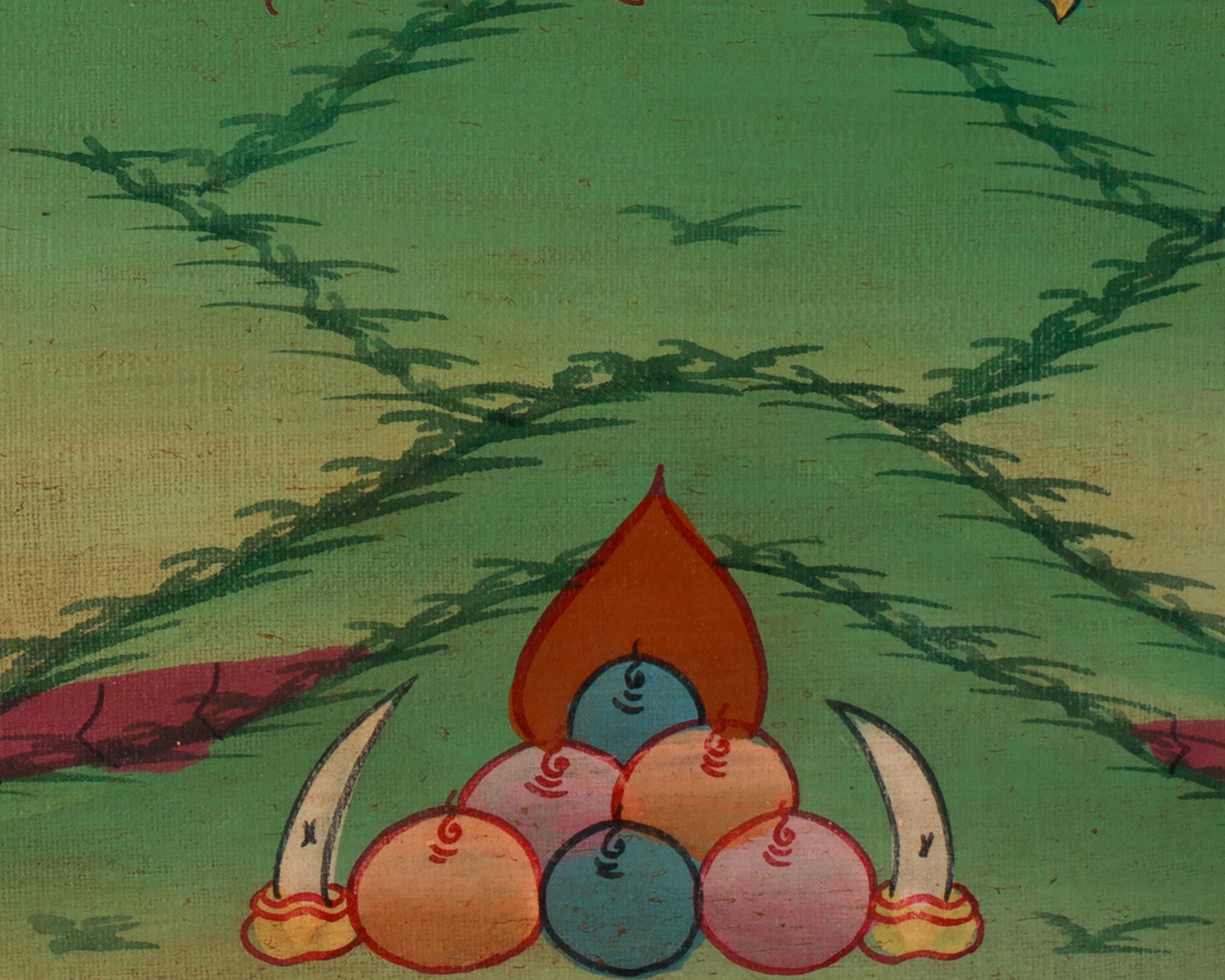Mini Shakyamuni Buddha Thangka | Meditating Buddha