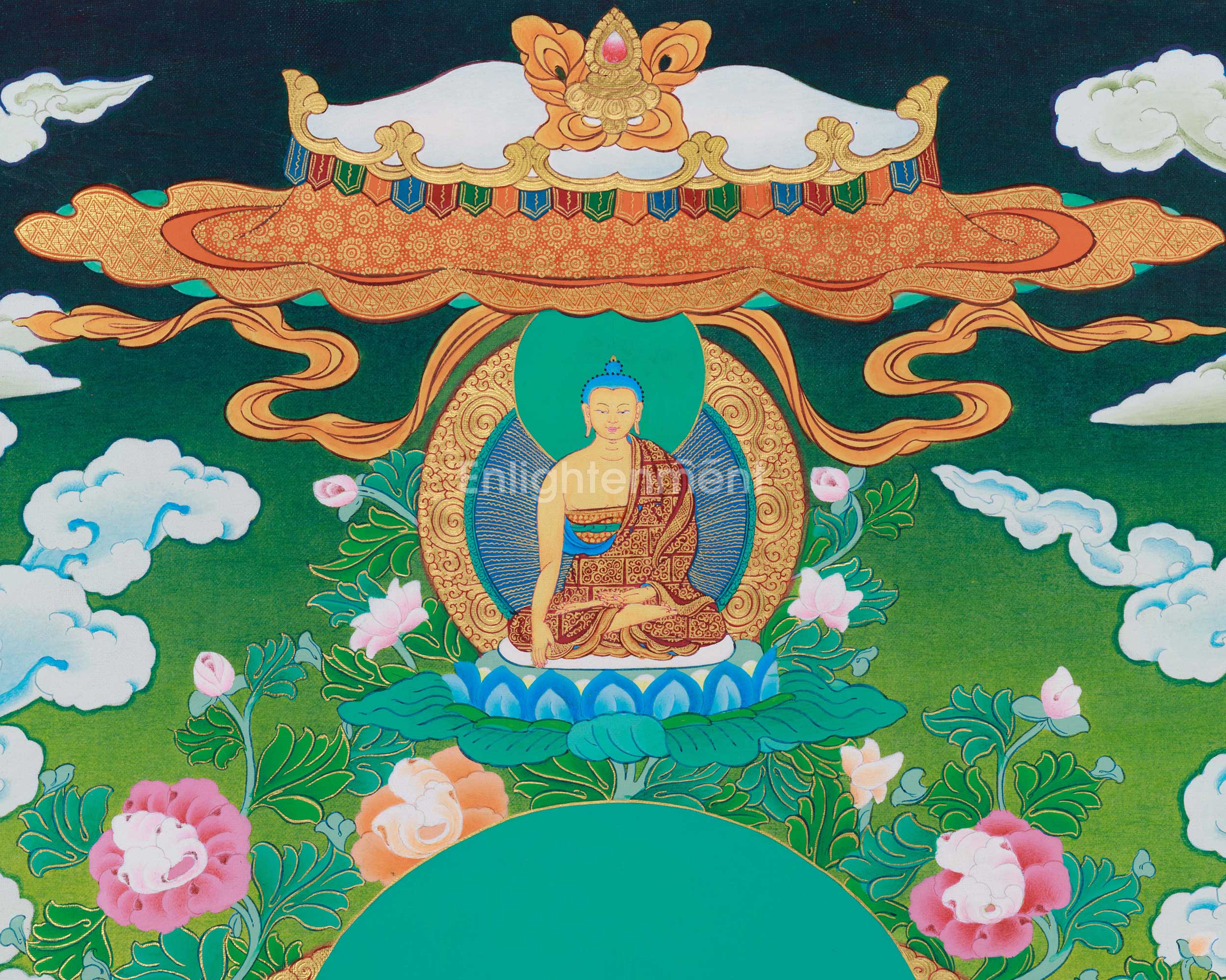 Gautam Buddh Thangka | Traditional Tibetan Buddhist Painting