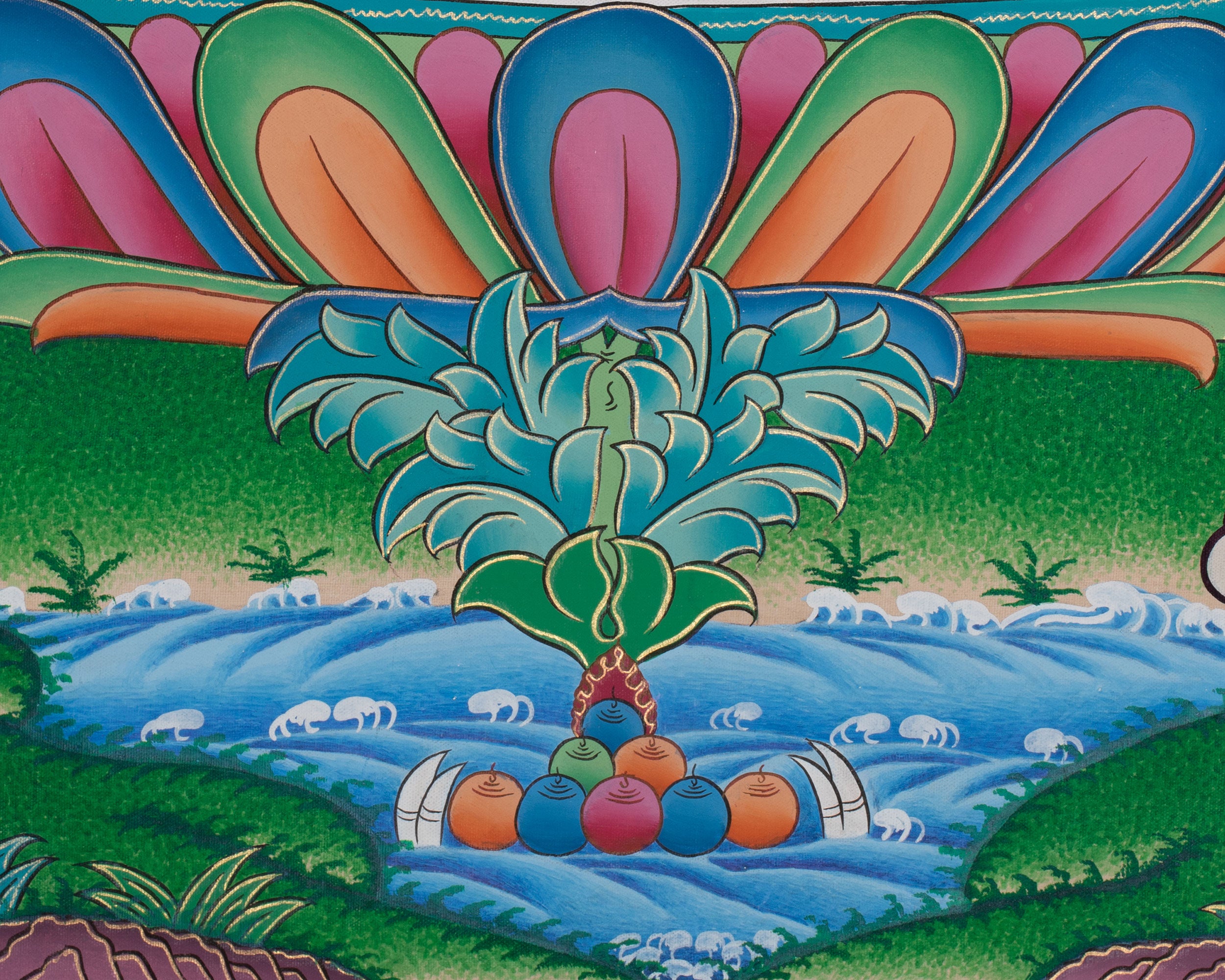 The White Tara Buddha Thangka Painting | Divine Feminine Energy | Meditation Decor