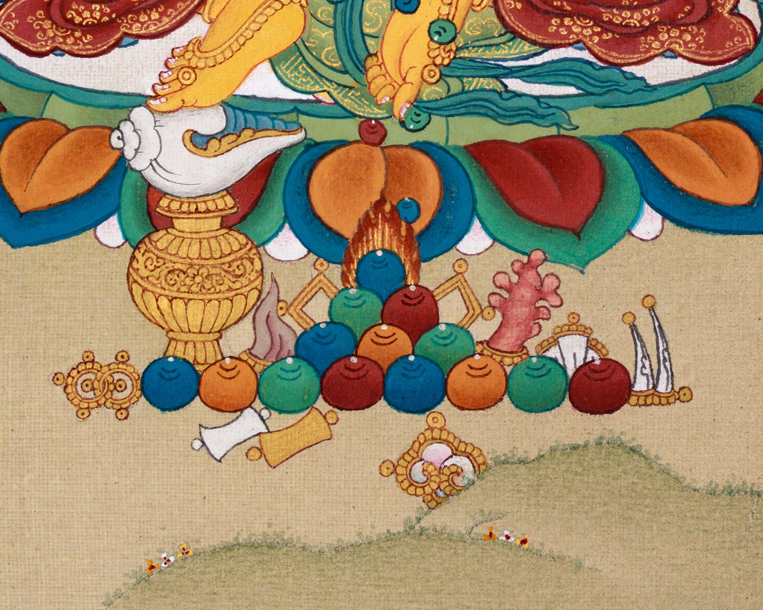 Radiant Jambala for Wealth, Thangka