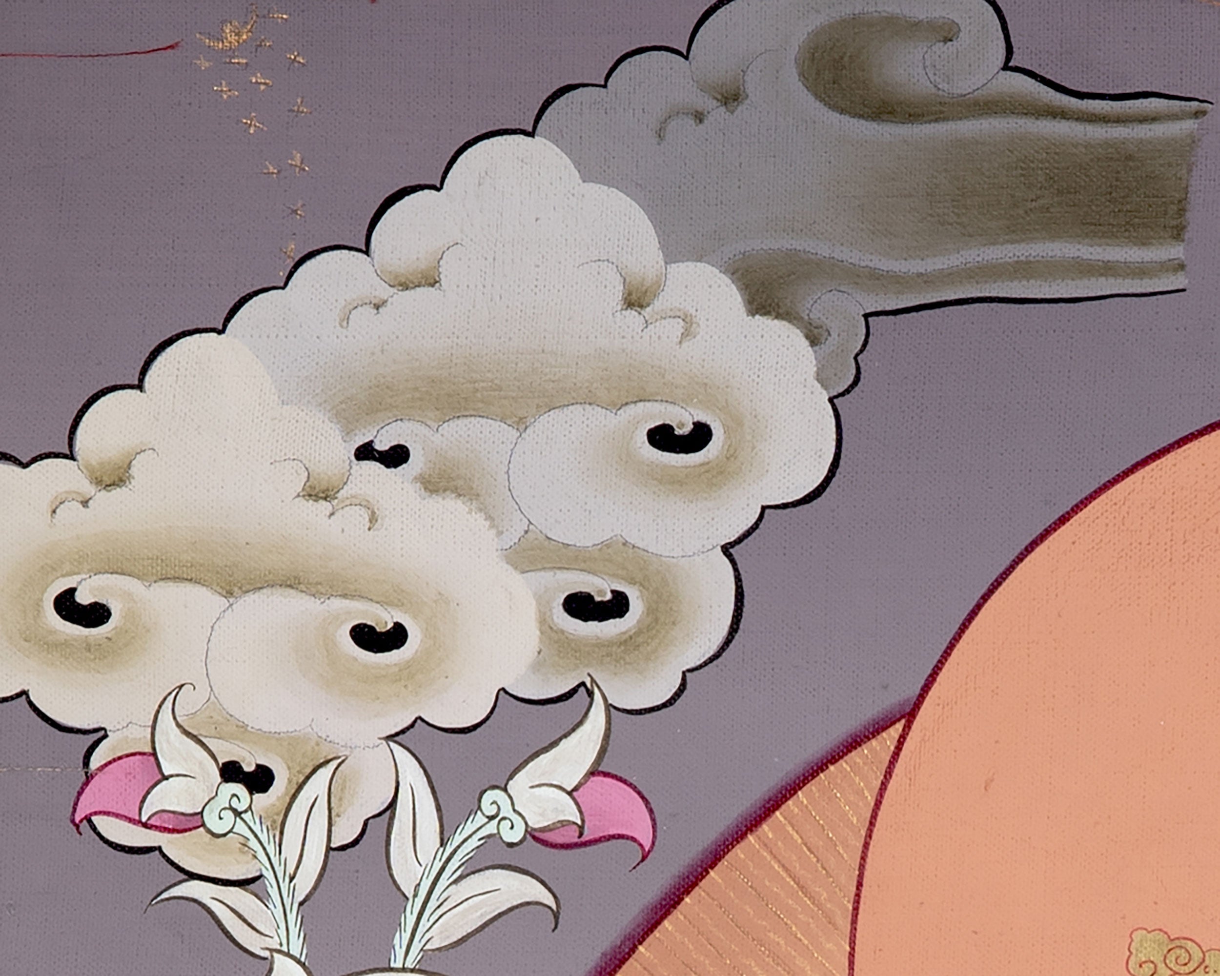 Vajrasattva in Brocade | Thangka of the Bodhisattva of Purification