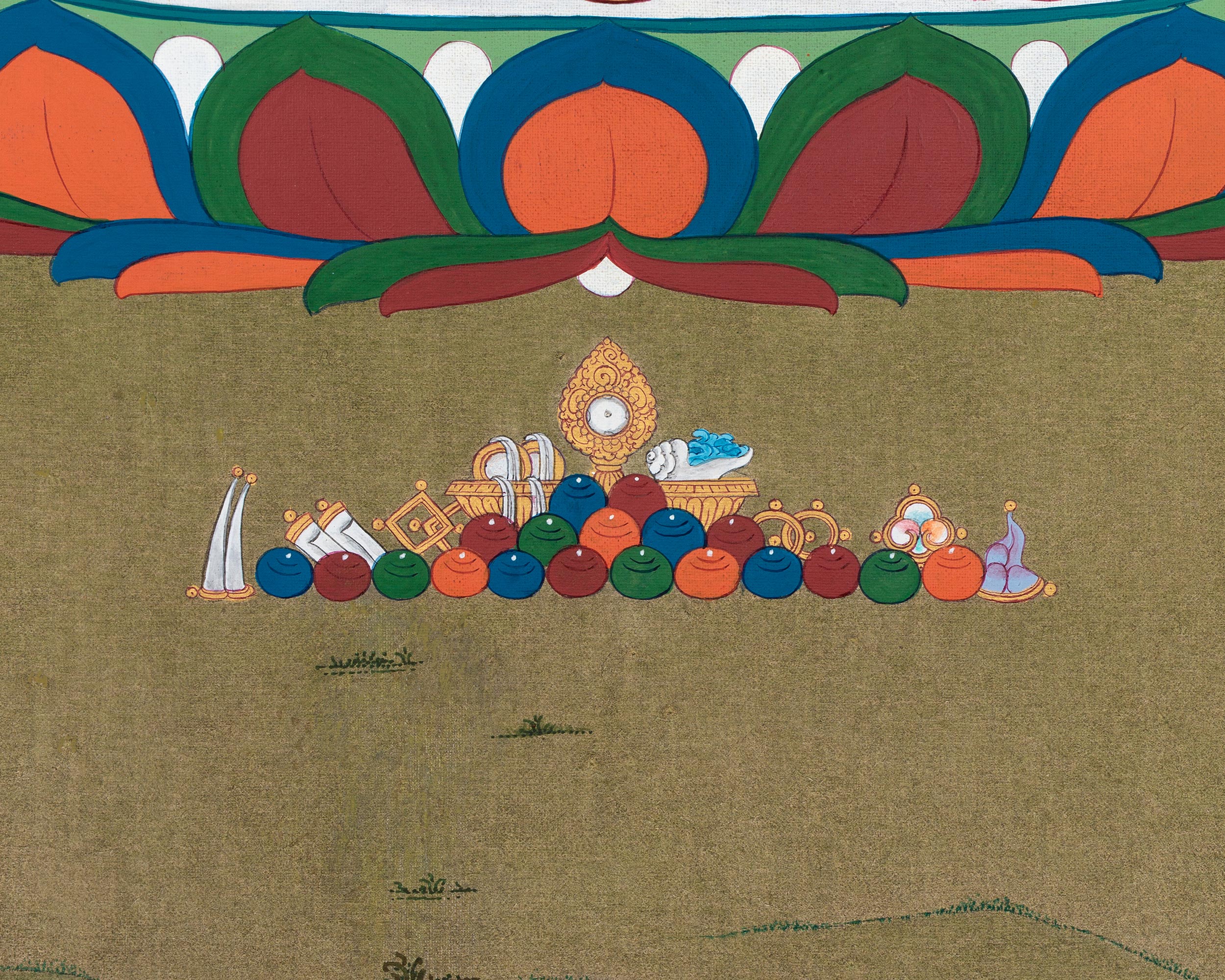 Buddha Medicine Thangka Print | Bhaisajyaguru Artwork