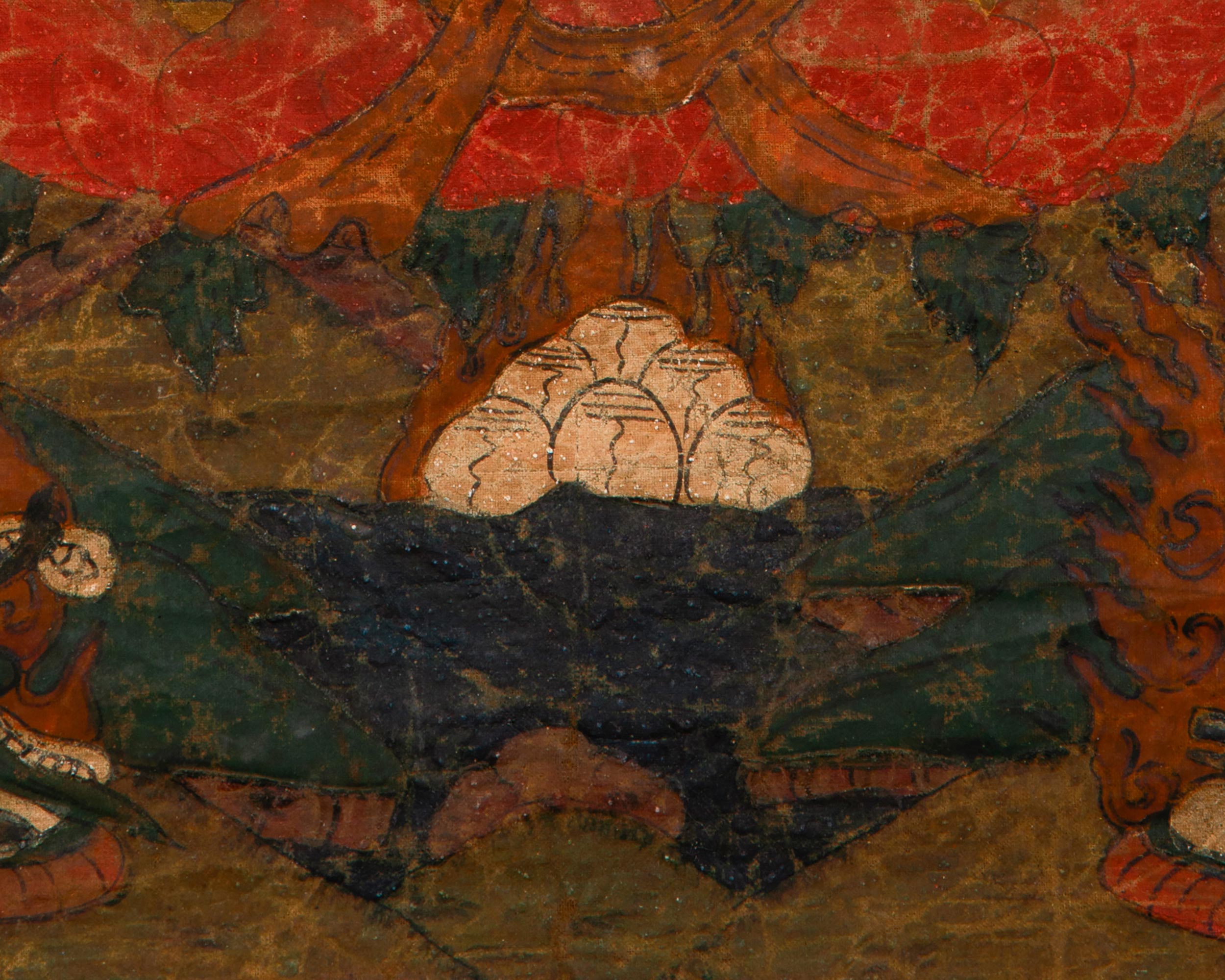 Our Vintage Vajradhara Thangka | Tibetan Primordial Buddha Art