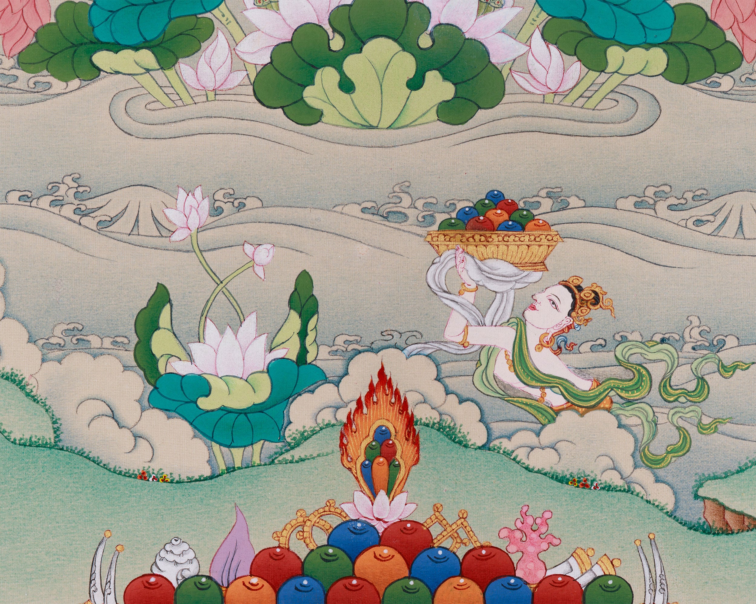 Tibetan Bodhisattva Four Armed Chenrezig | Buddha of Compassion