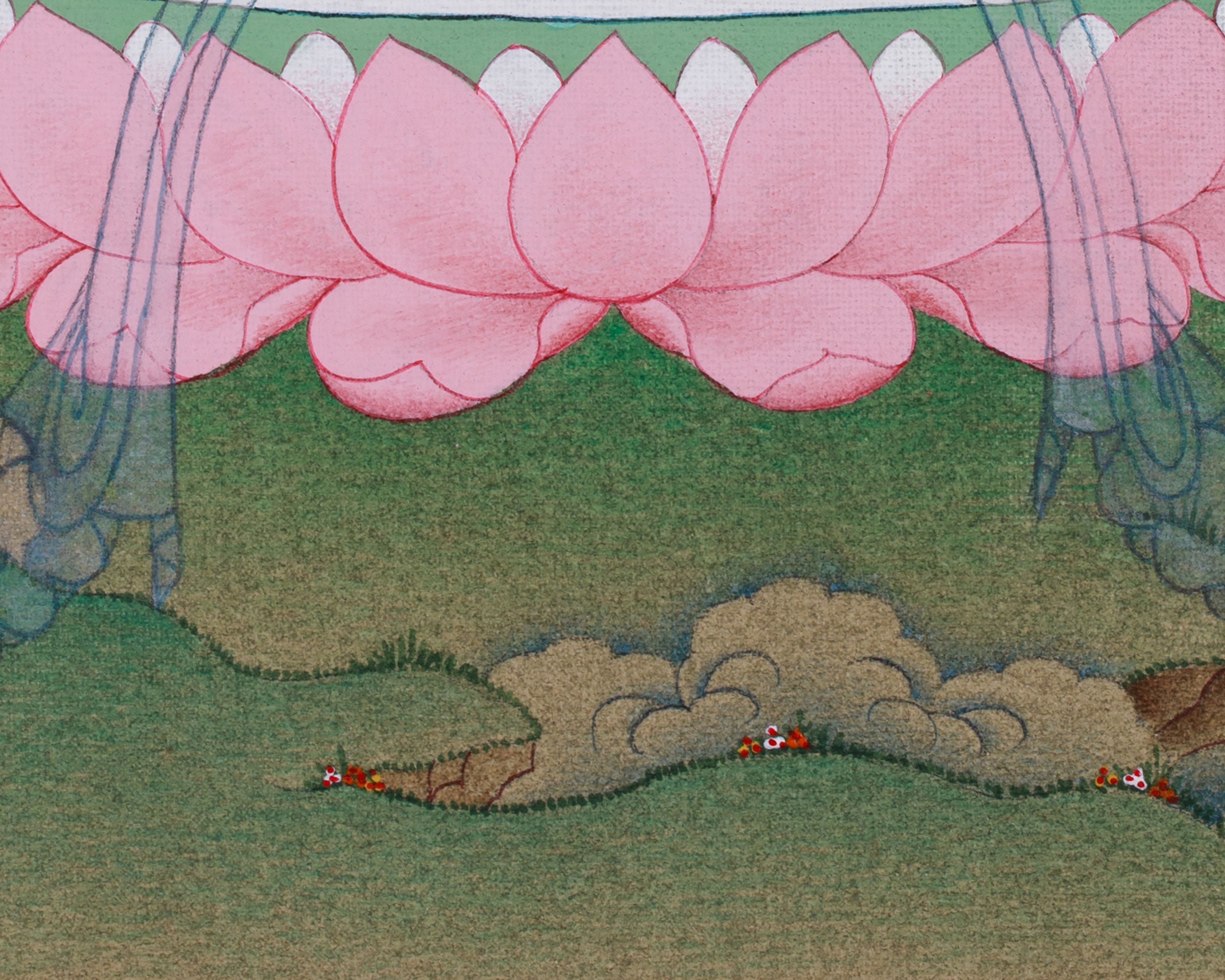 Miniature Enlightened Buddha Amitayus Thangka