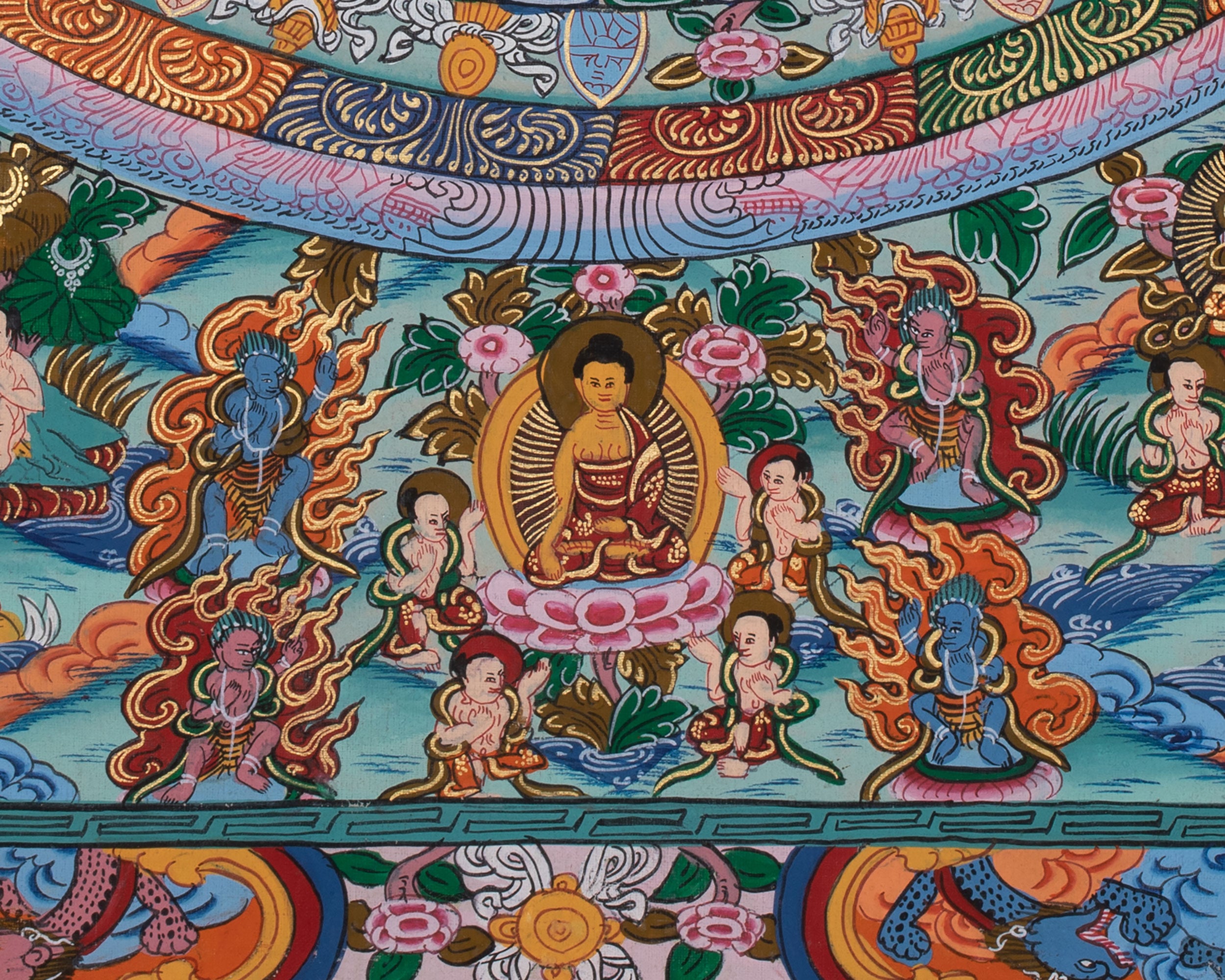 Vairocana Buddha Mandala Thangka | For Tantric Meditation & Awakening